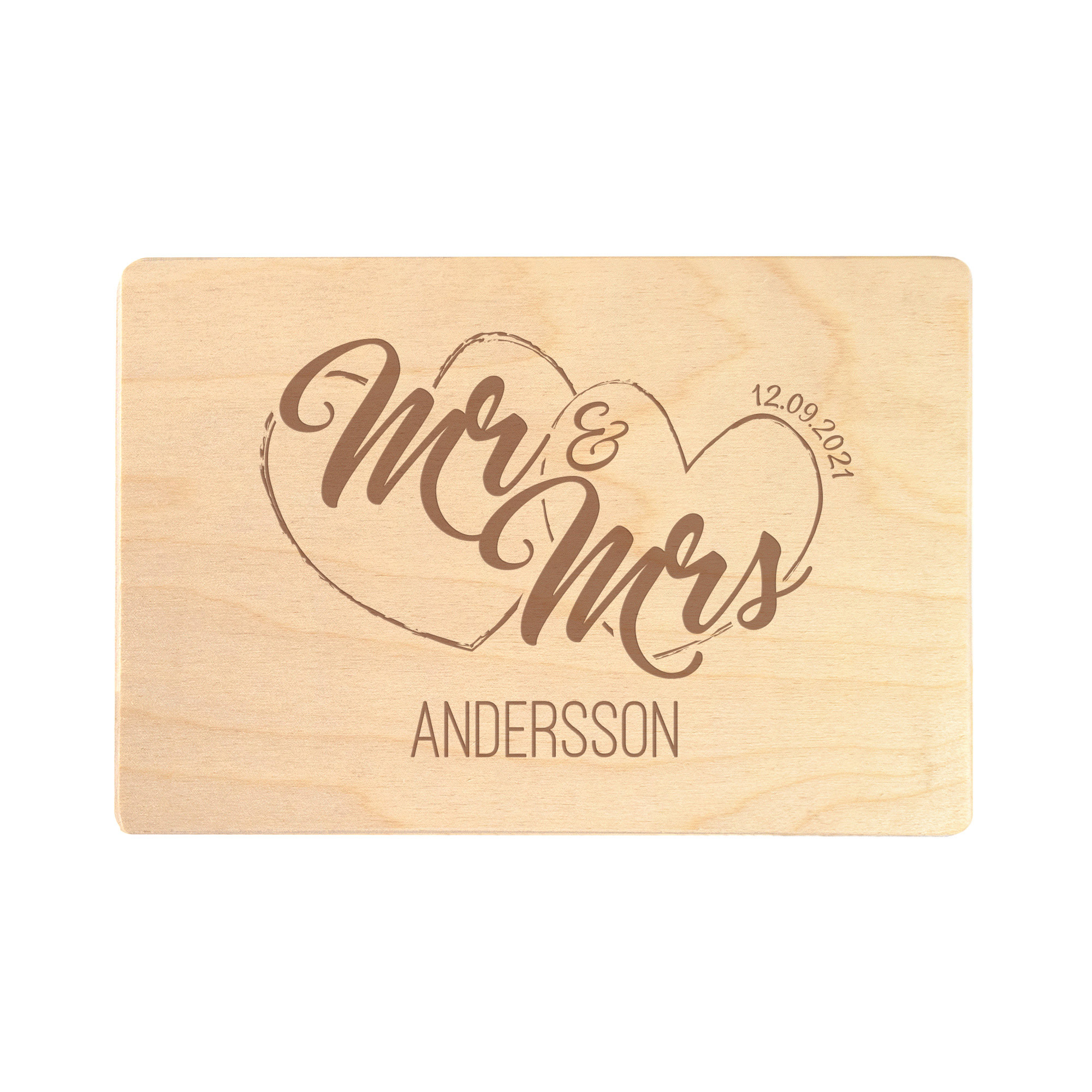 Erinnerungsbox mit Gravur - Mr & Mrs - Geschenkbox Hochzeit