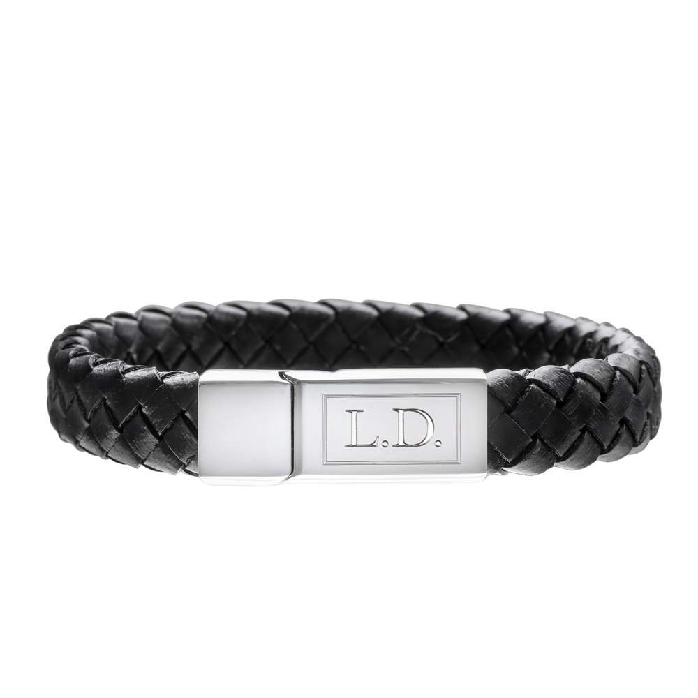 Lederarmband mit Gravur - Initialen - Personalisiert
