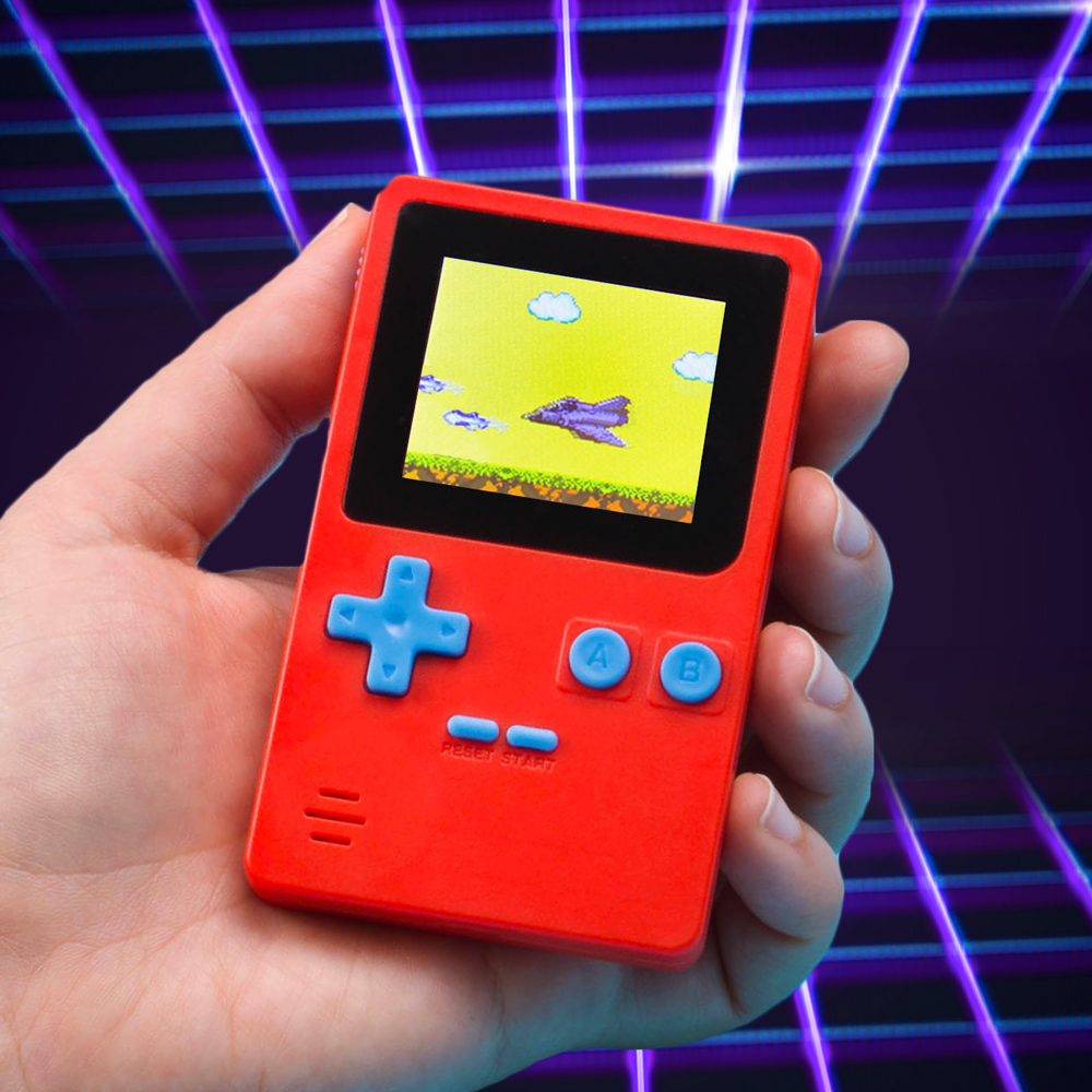 Kleine Retro Konsole mit 152 Spielen - rot