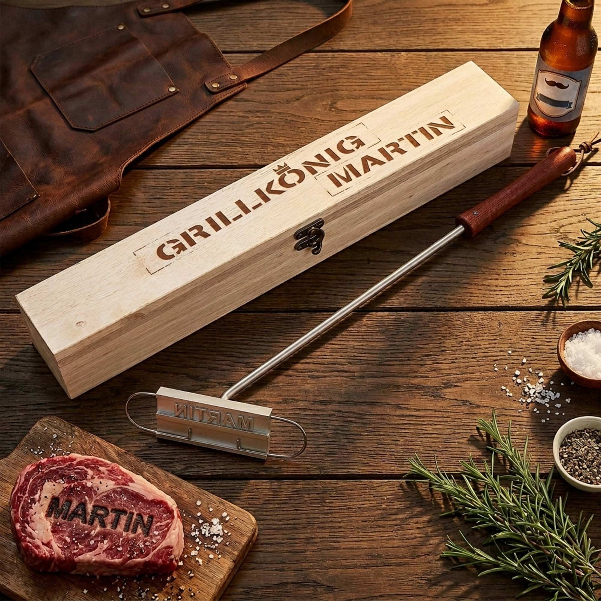Grillbrandeisen mit Gravur - Grillkönig