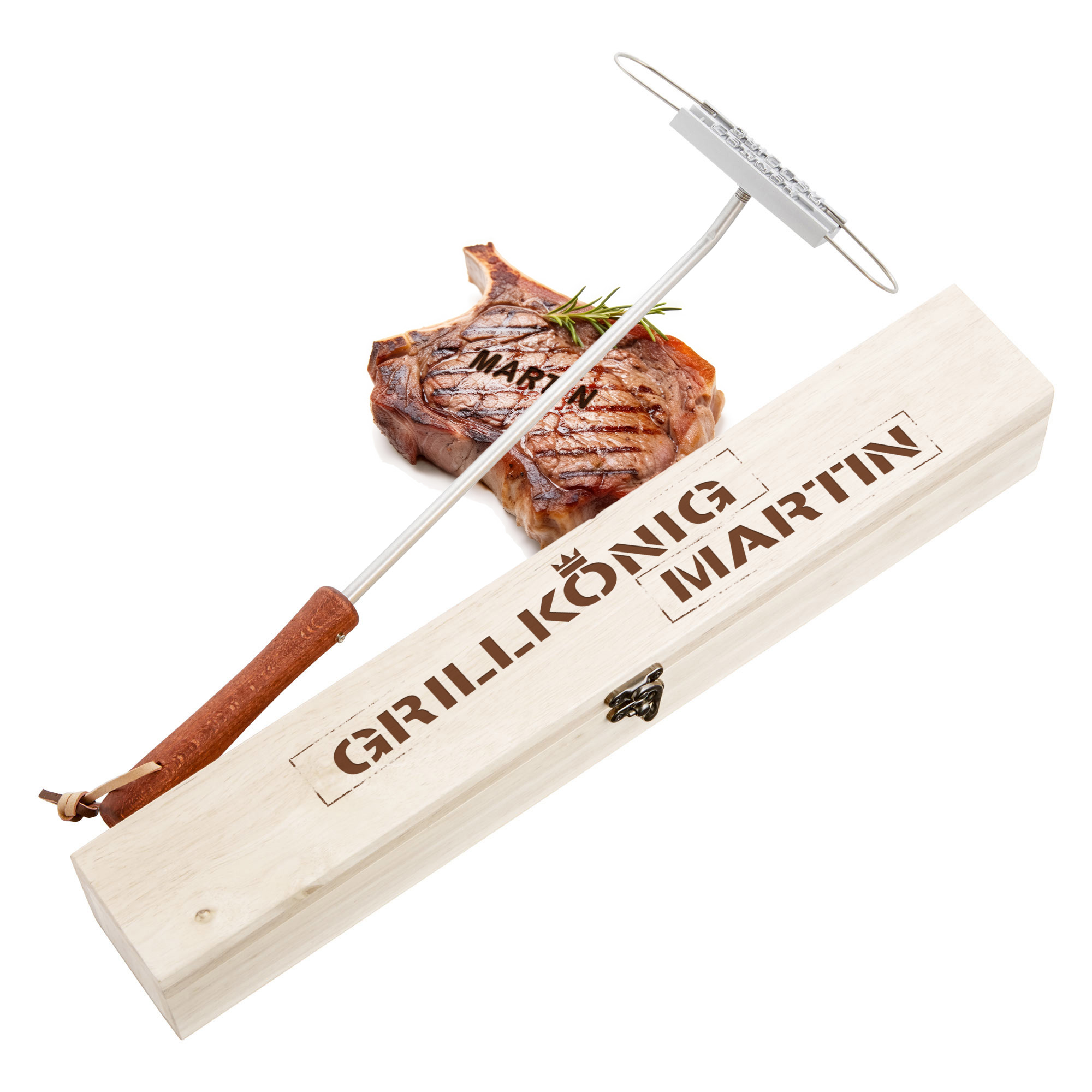 Grillbrandeisen mit Gravur - Grillkönig
