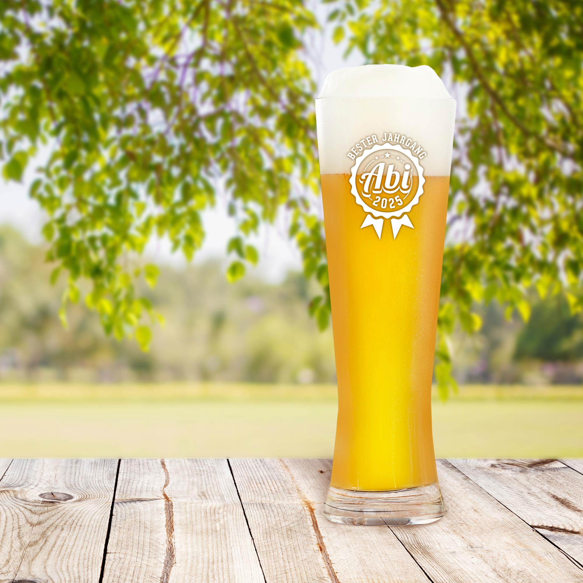 Weizenglas mit Gravur - Abitur