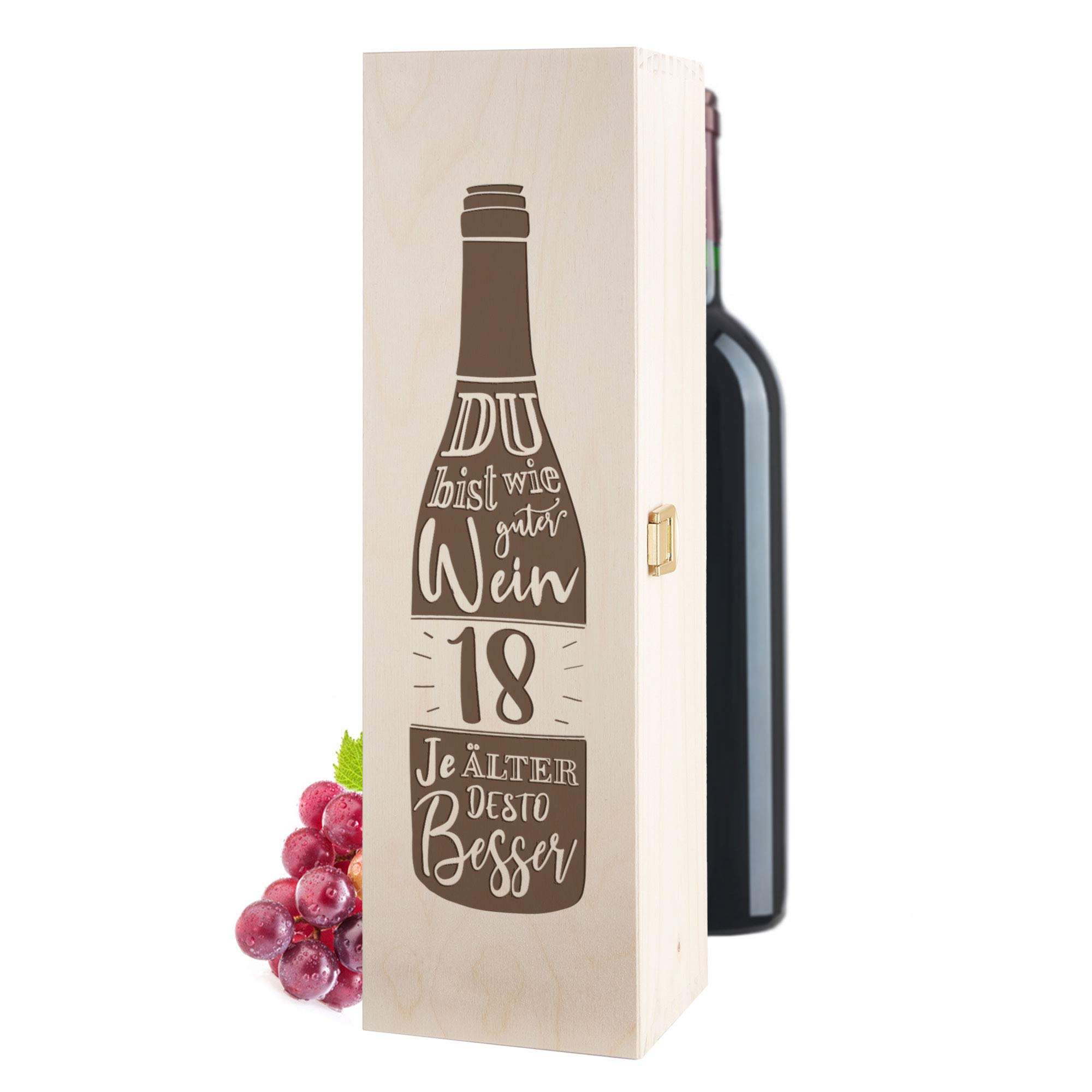 Weinkiste mit Gravur zum 18. Geburtstag