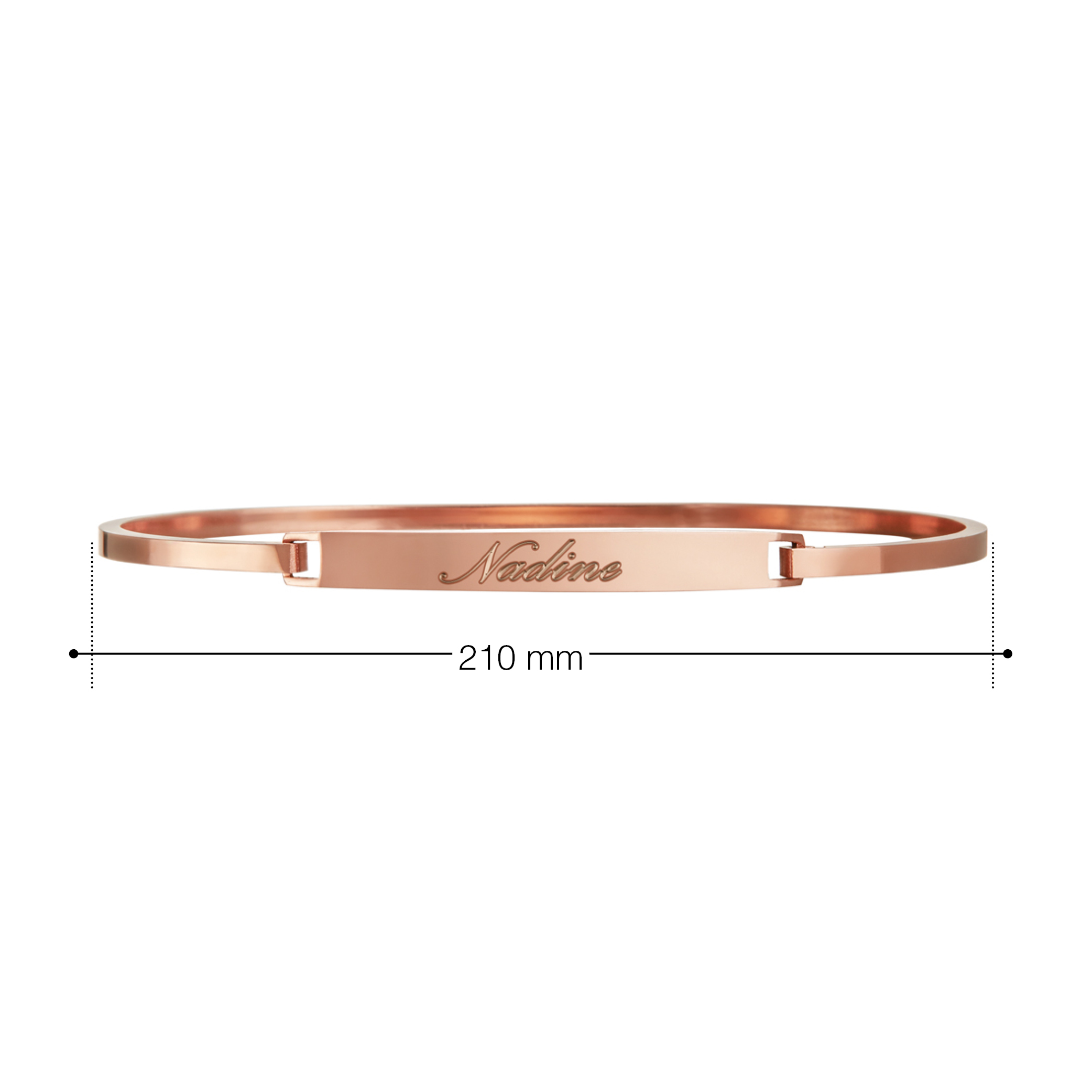 Armreif mit Gravur - Farbe Roségold - Personalisiert, partnerschmuck, armband mit gravur, Geburtstagsgeschenke, armbänder damen