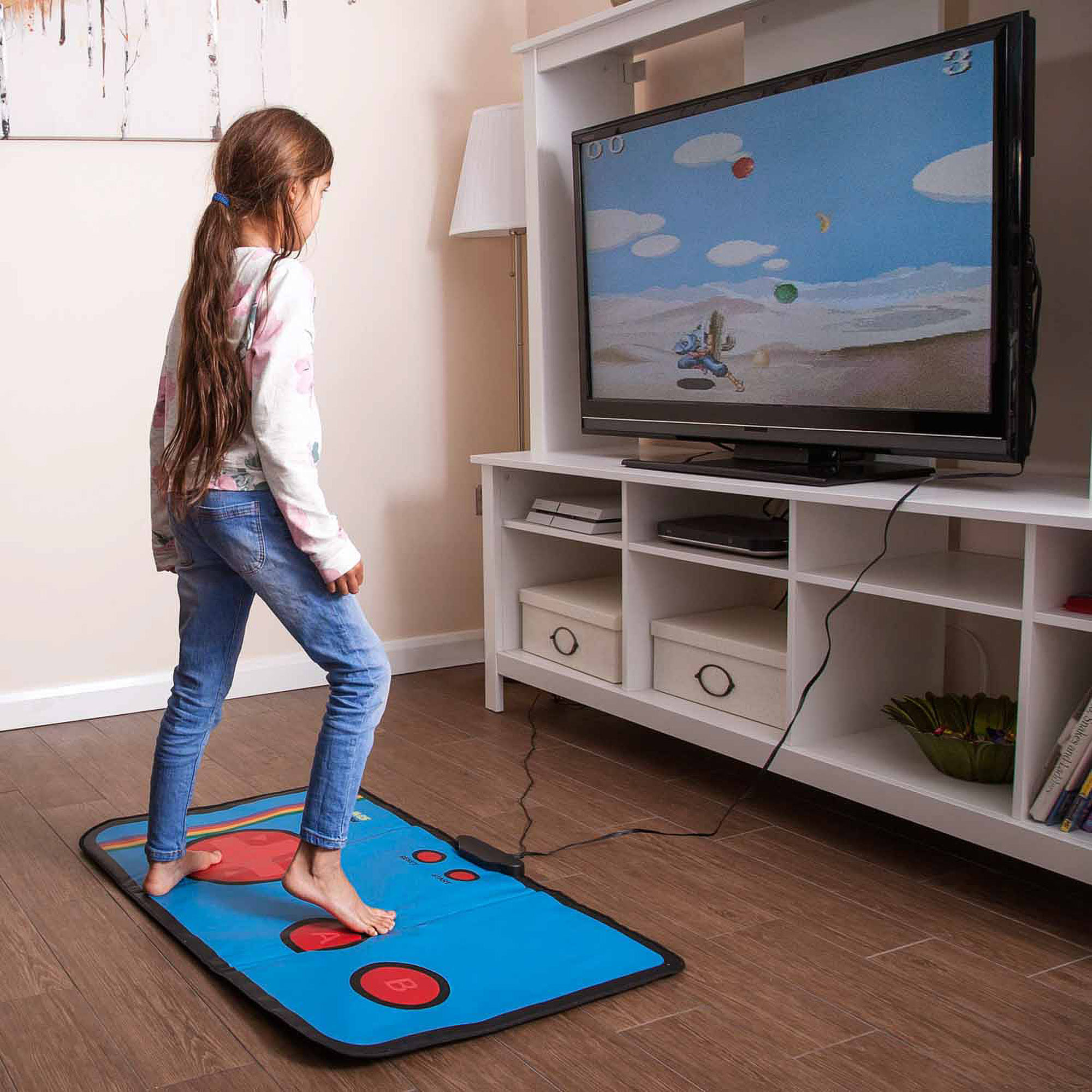 Spielekonsole inklusive 200 Videospielen, Retro Gaming Mat TV Konsole, Spielkonsole mit alten Videospielen, Konsole mit Retro Mini TV Games