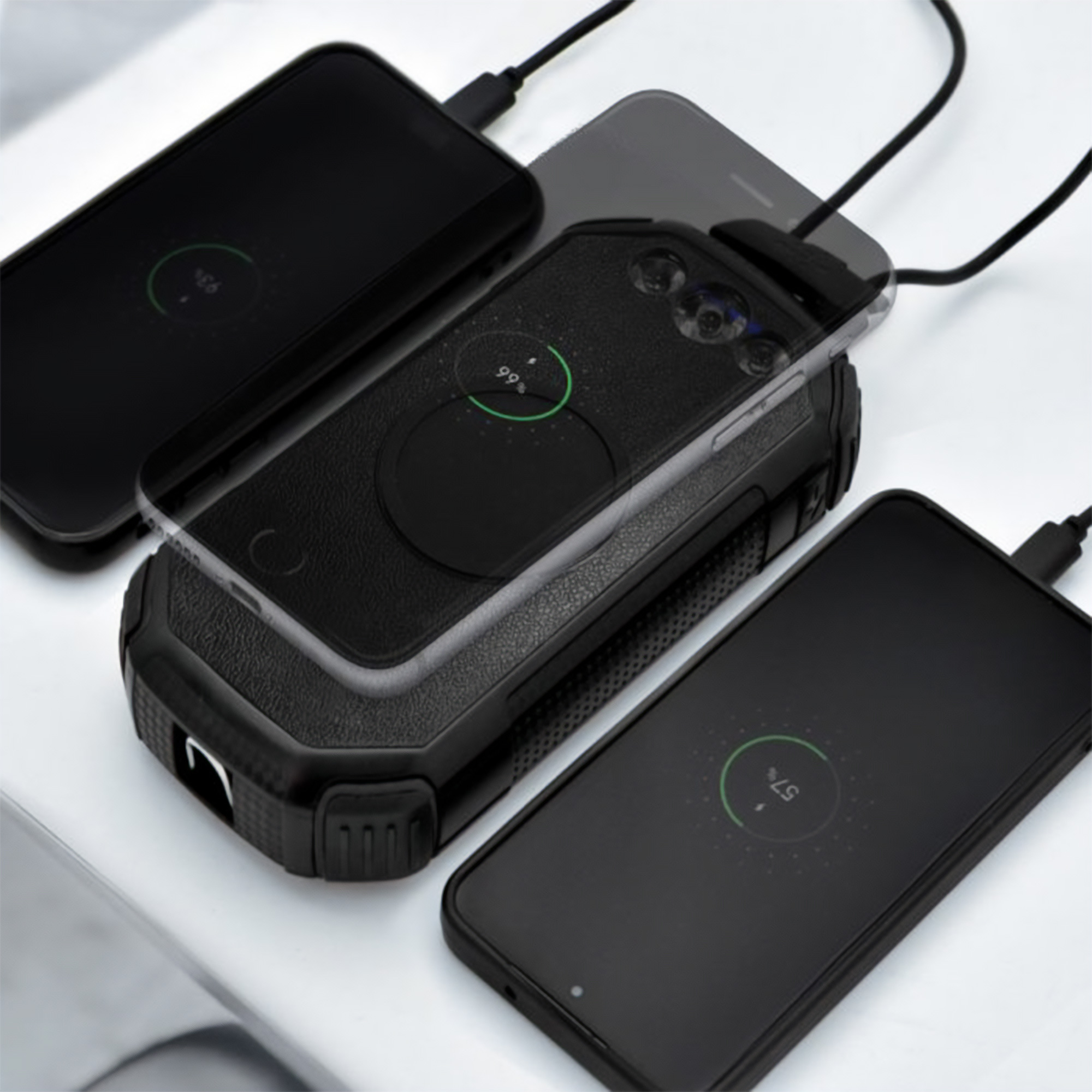 Solar Powerbank 20000 mAh - Ladegerät mit LED Licht