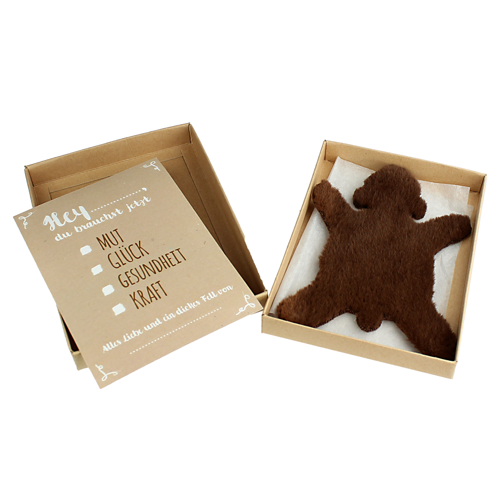 Dickes Fell - Braunbär - mit Geschenkbox