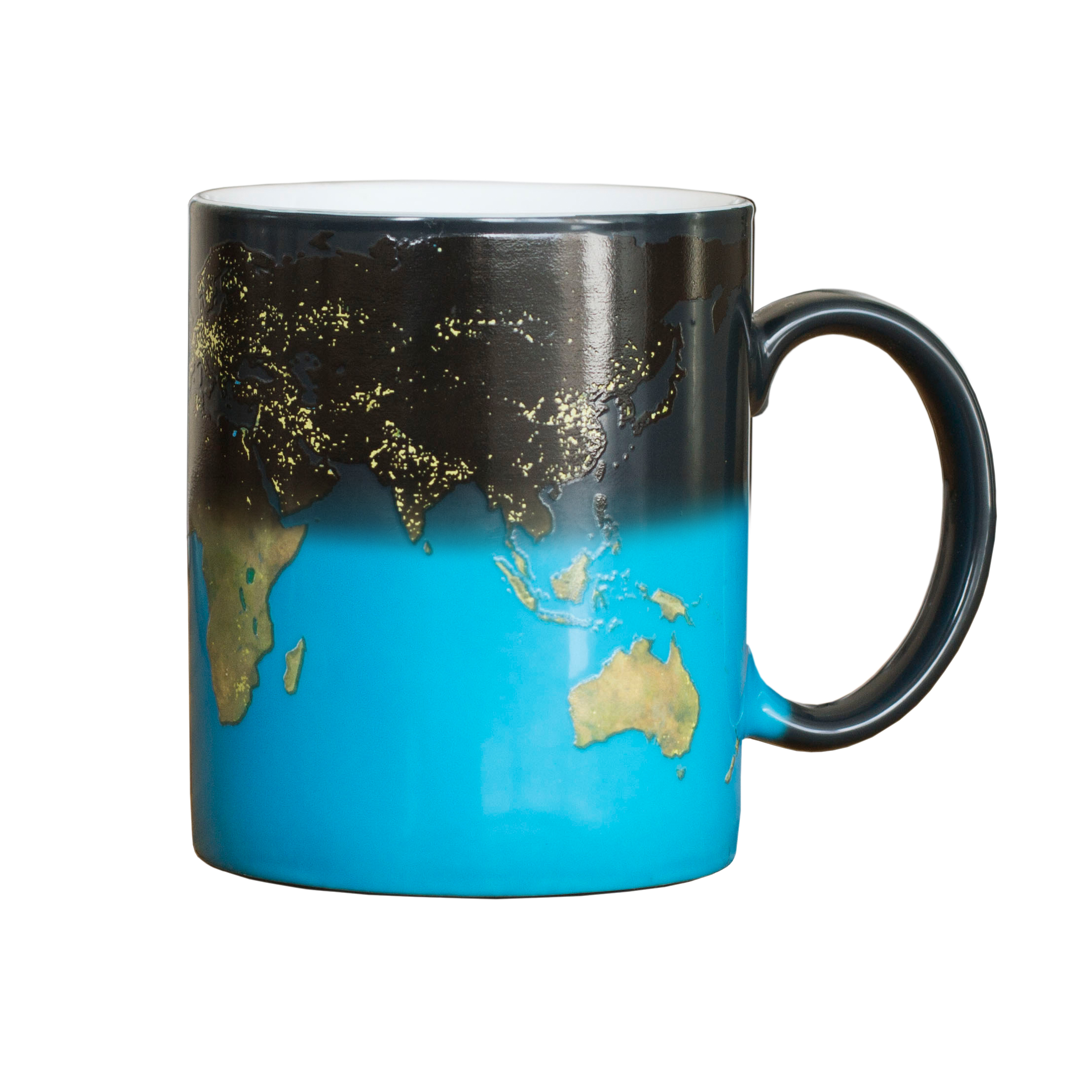 Farbwechsel Tasse - Weltkarte