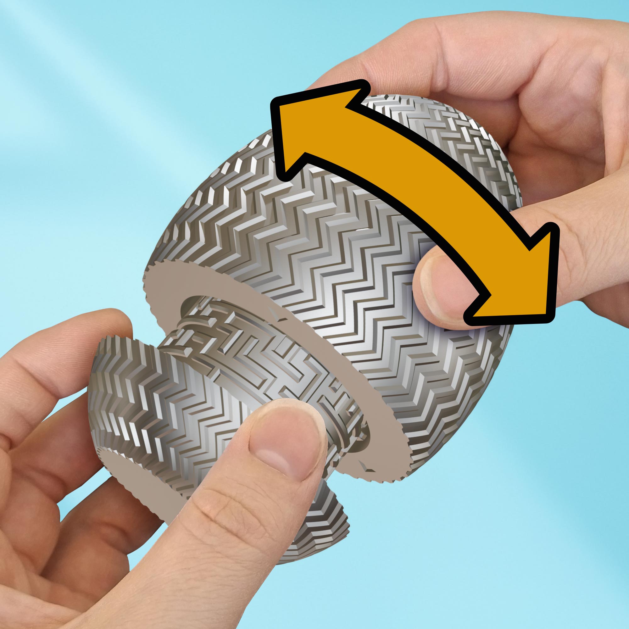 Labyrinthbox Ei in Silber – Geschenkverpackung für Geld, Gutscheine & kleine Überraschungen
