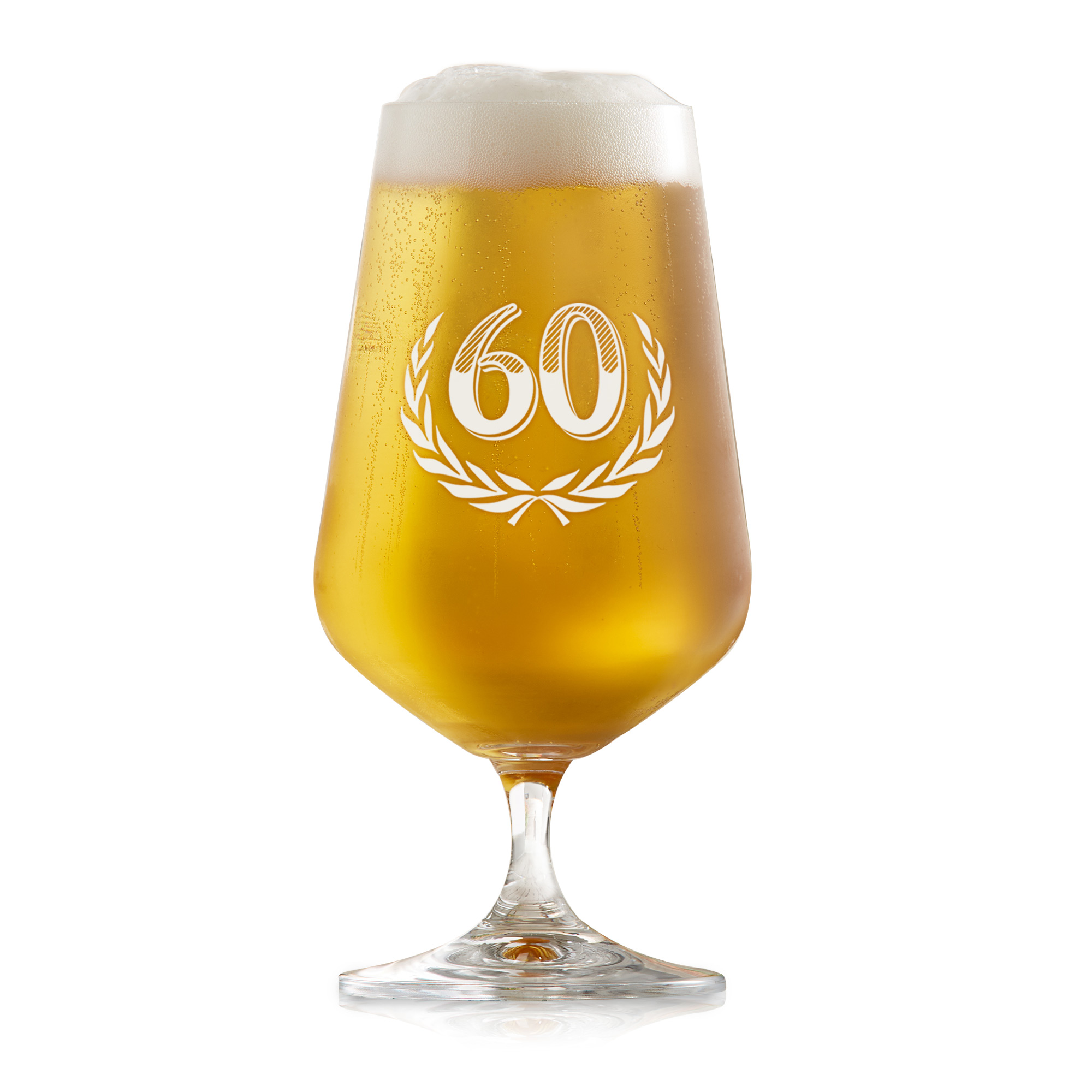 Bierglas mit Gravur zum 60. Geburtstag