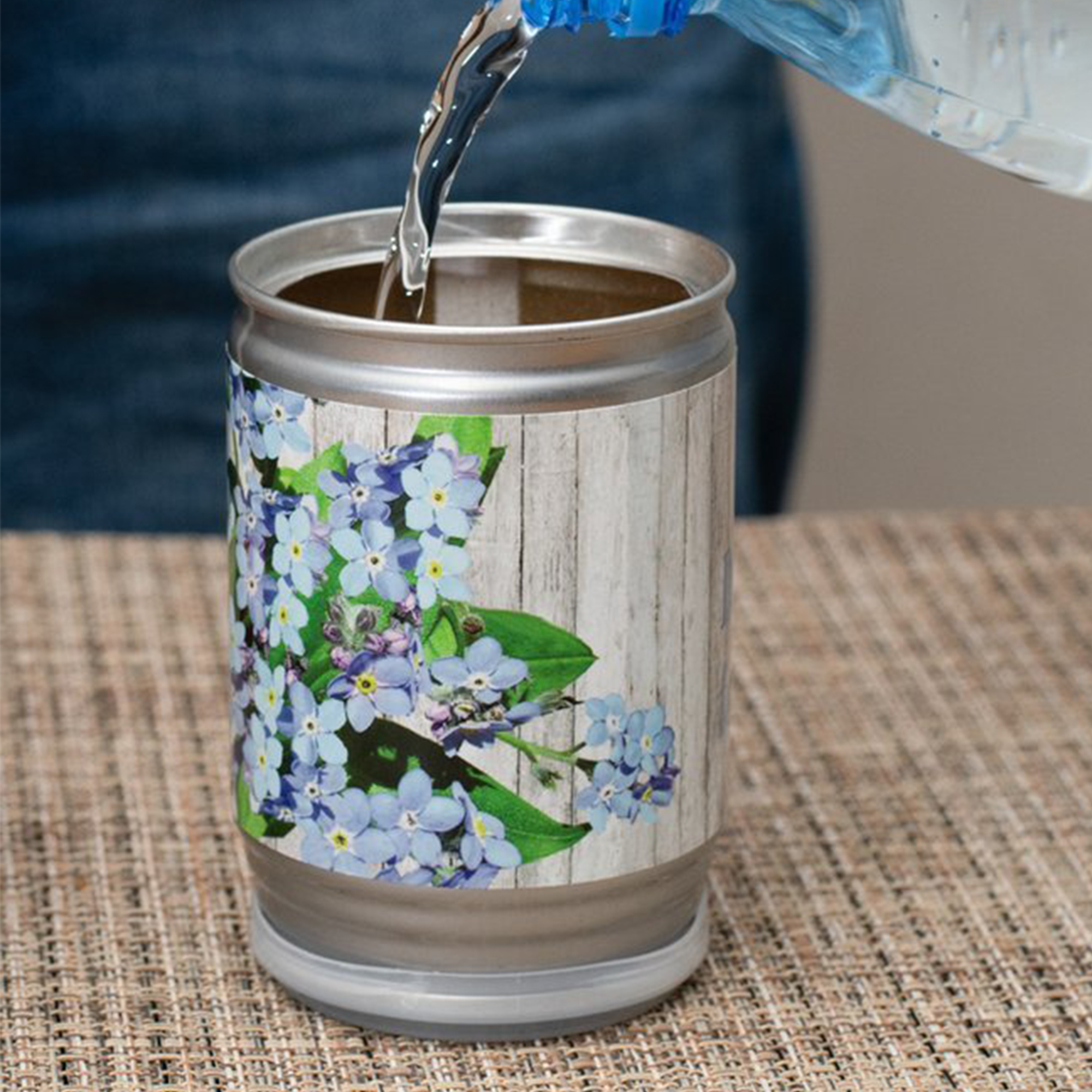 Vergissmeinnicht Dosenpflanze zum selber züchten, Vergiss mein nicht Blume im Pflanzen-Set mit Saatgut, Blumensamen für Mini Pflanze in der Dose