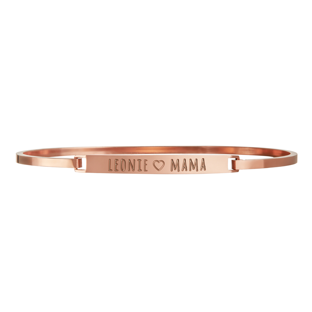 Armreif mit Gravur für Mama - Roségold - Personalisiert, Gravur für Mama, armband mit gravur, Muttertagsgeschenke, armbänder damen
