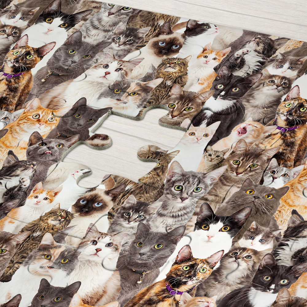 Unlösbares Puzzle - Katzen und Hunde