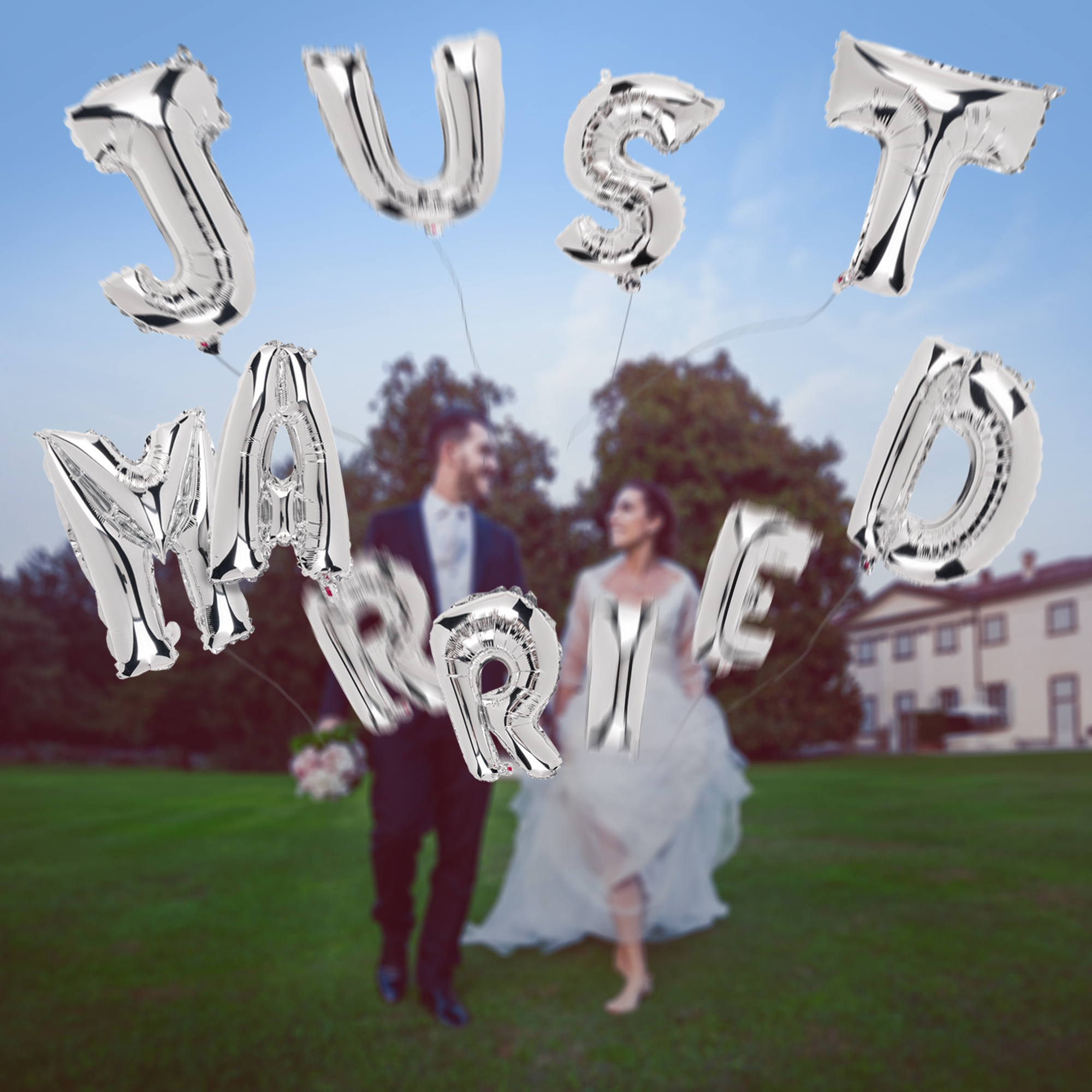 Motivballons - Schriftzug Just Married