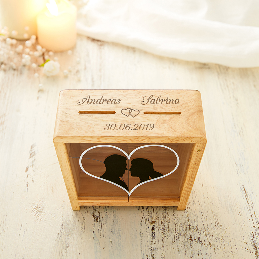 Spardose zur Hochzeit - Er & Sie - Personalisiert