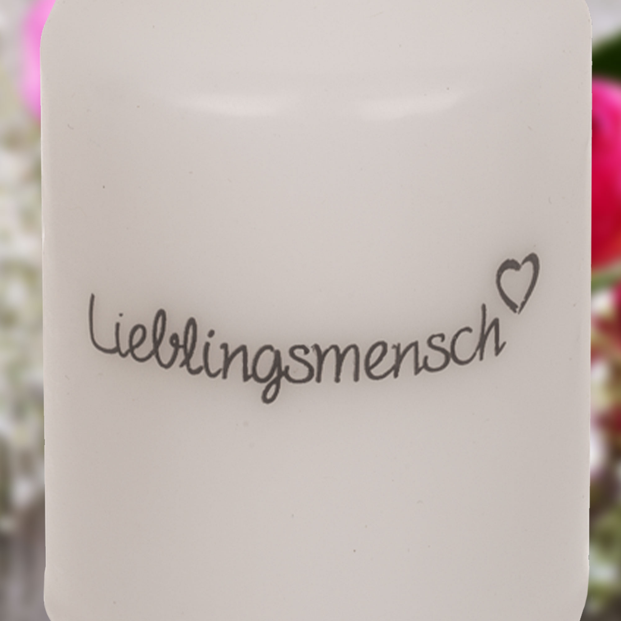 Geburtstagskerze mit Spruch, Spruchkerze mit Botschaft, Weiße Schmuckkerze, Kerzen Deko für das Wohnzimmer, Geschenkkerze für Freundin