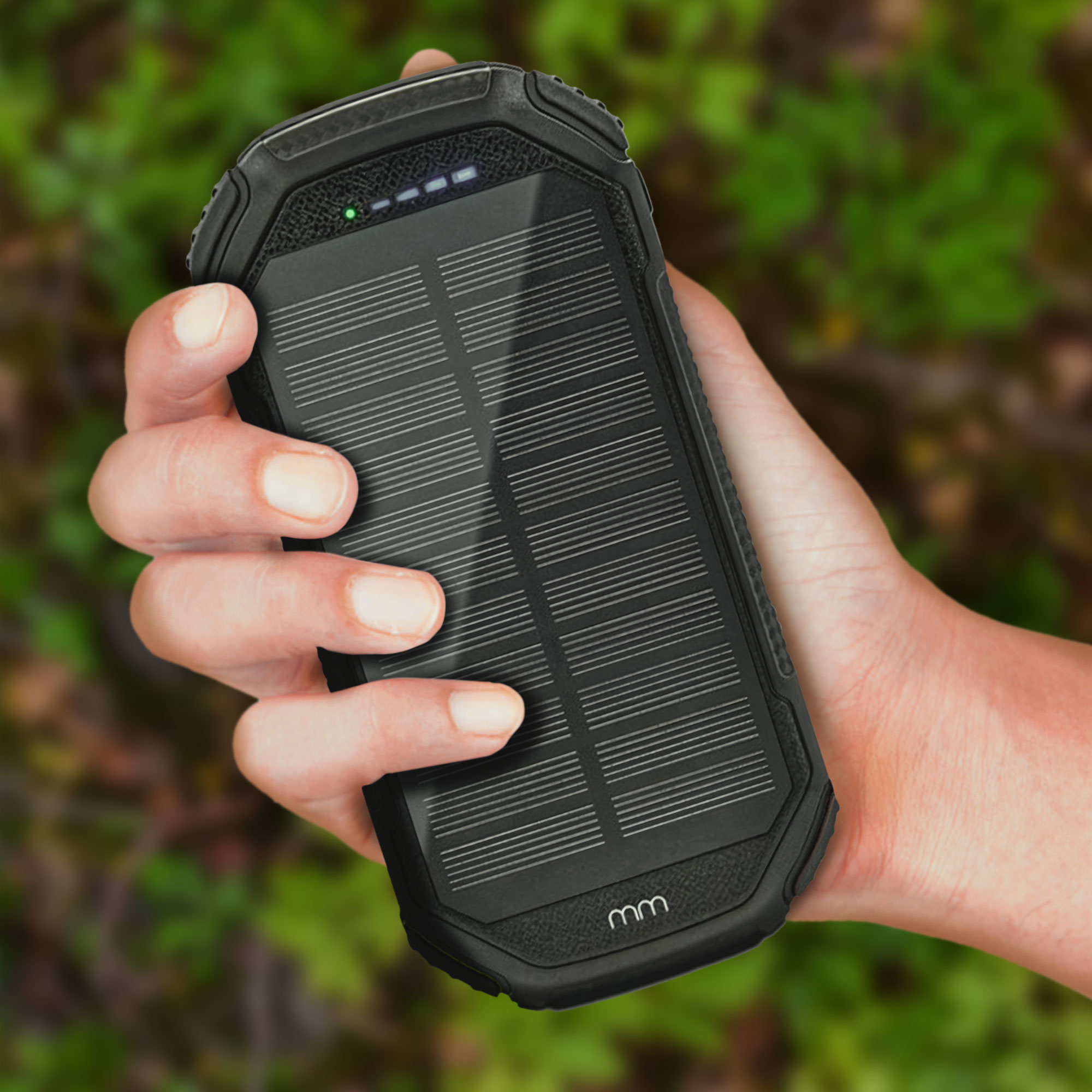 Solar Powerbank 20000 mAh - Ladegerät mit LED Licht