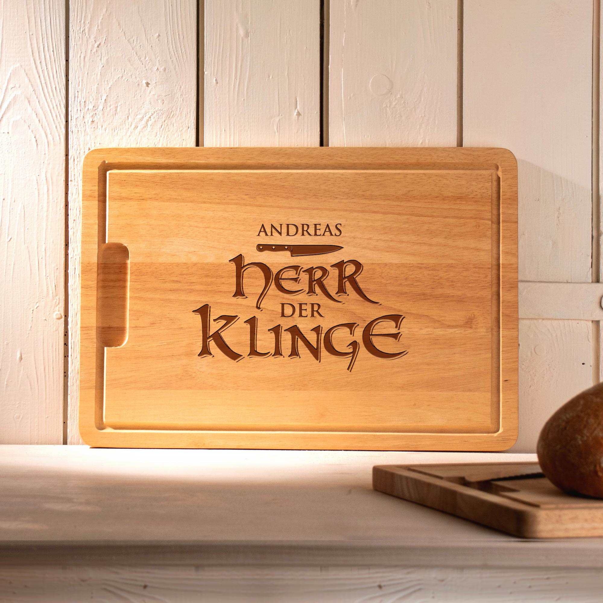 Holz Schneidebrett - Herr der Klinge