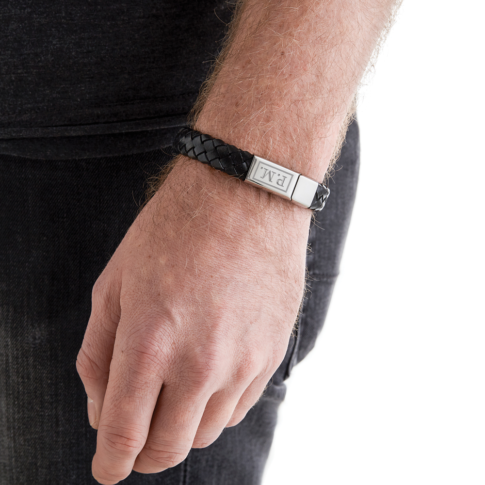 Lederarmband mit Gravur - Initialen - Personalisiert
