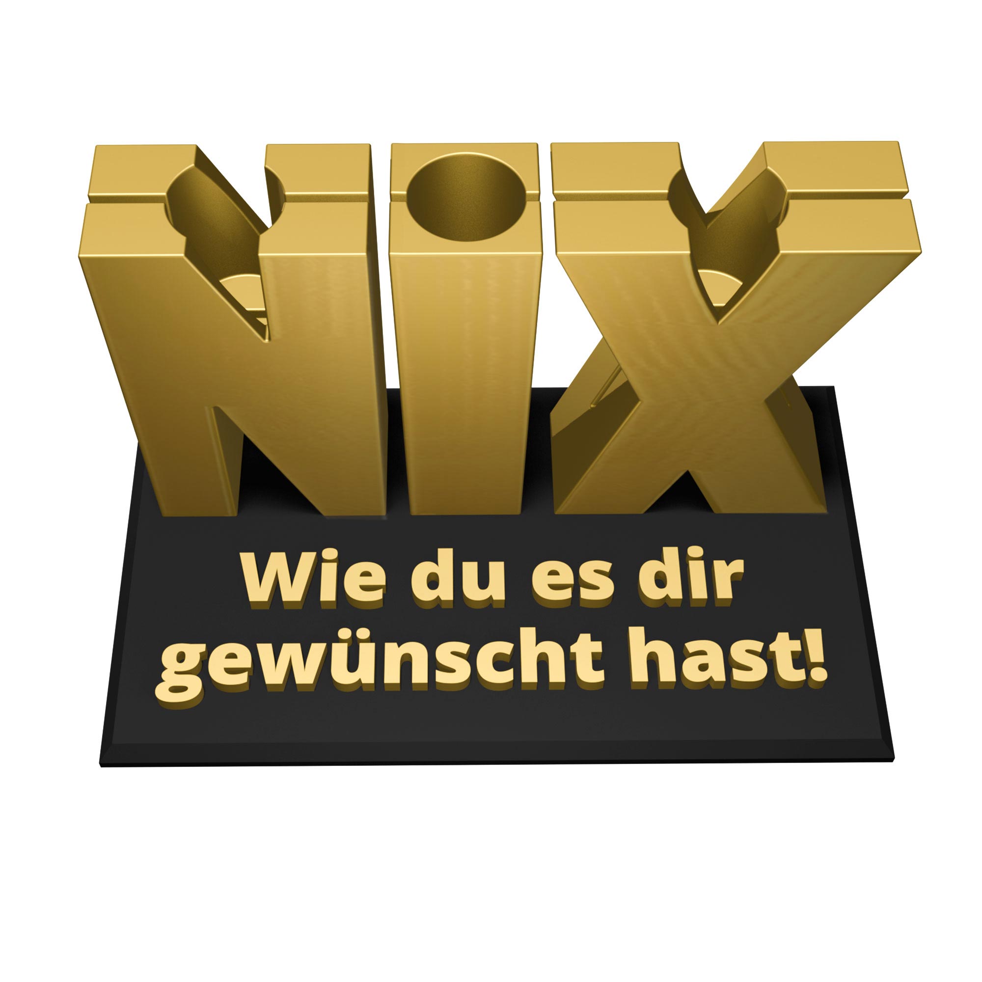 Nix Geschenk - Geschenkverpackung für Geld & Gutscheine in Gold