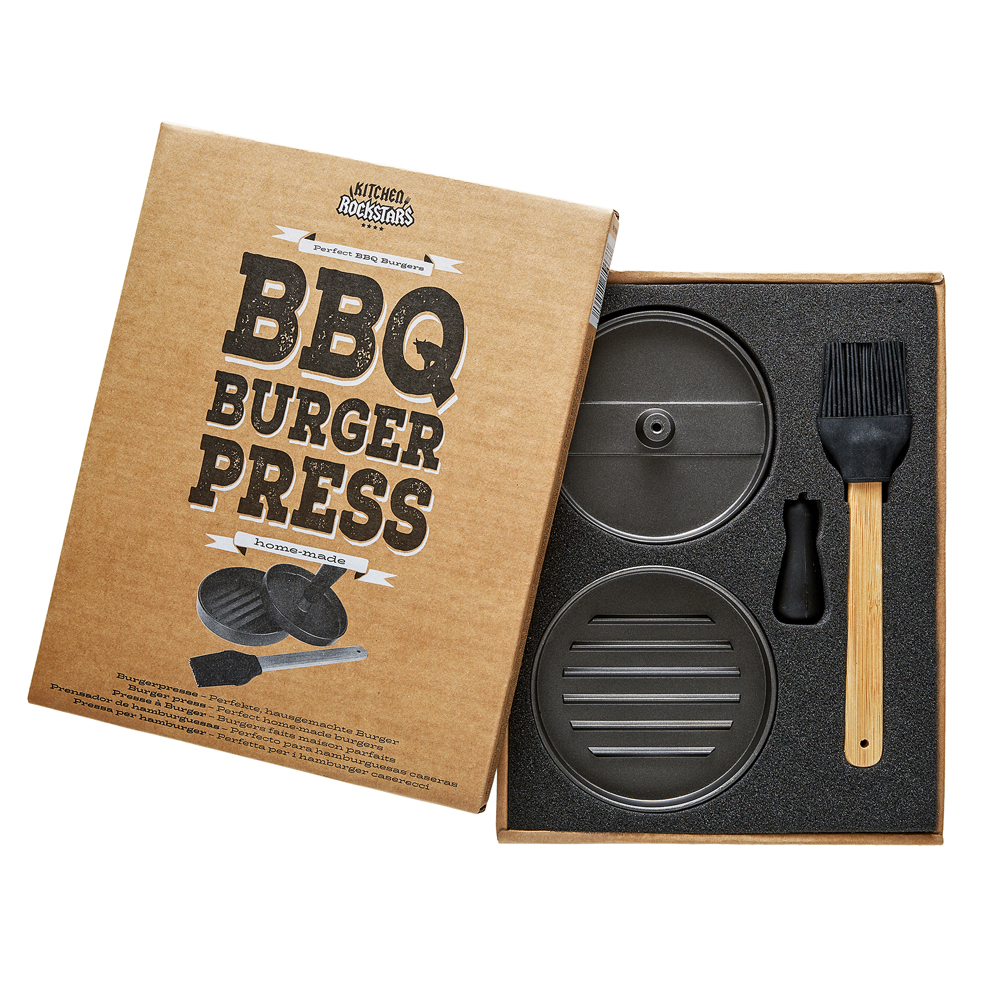 Burgerpresse - Hamburgerpresse mit Zubehör