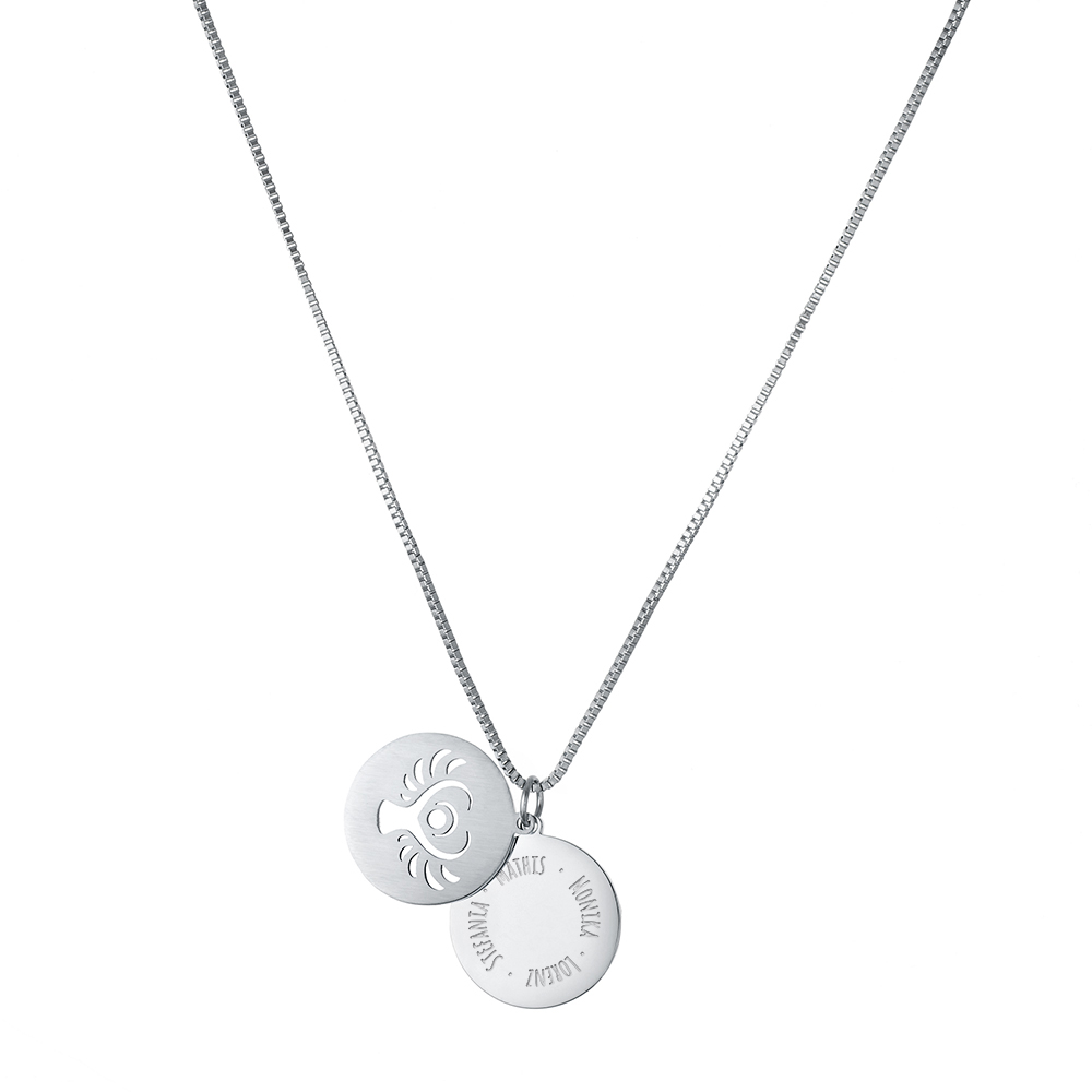 Kette mit Schutzengel Anhänger- Family - Silber