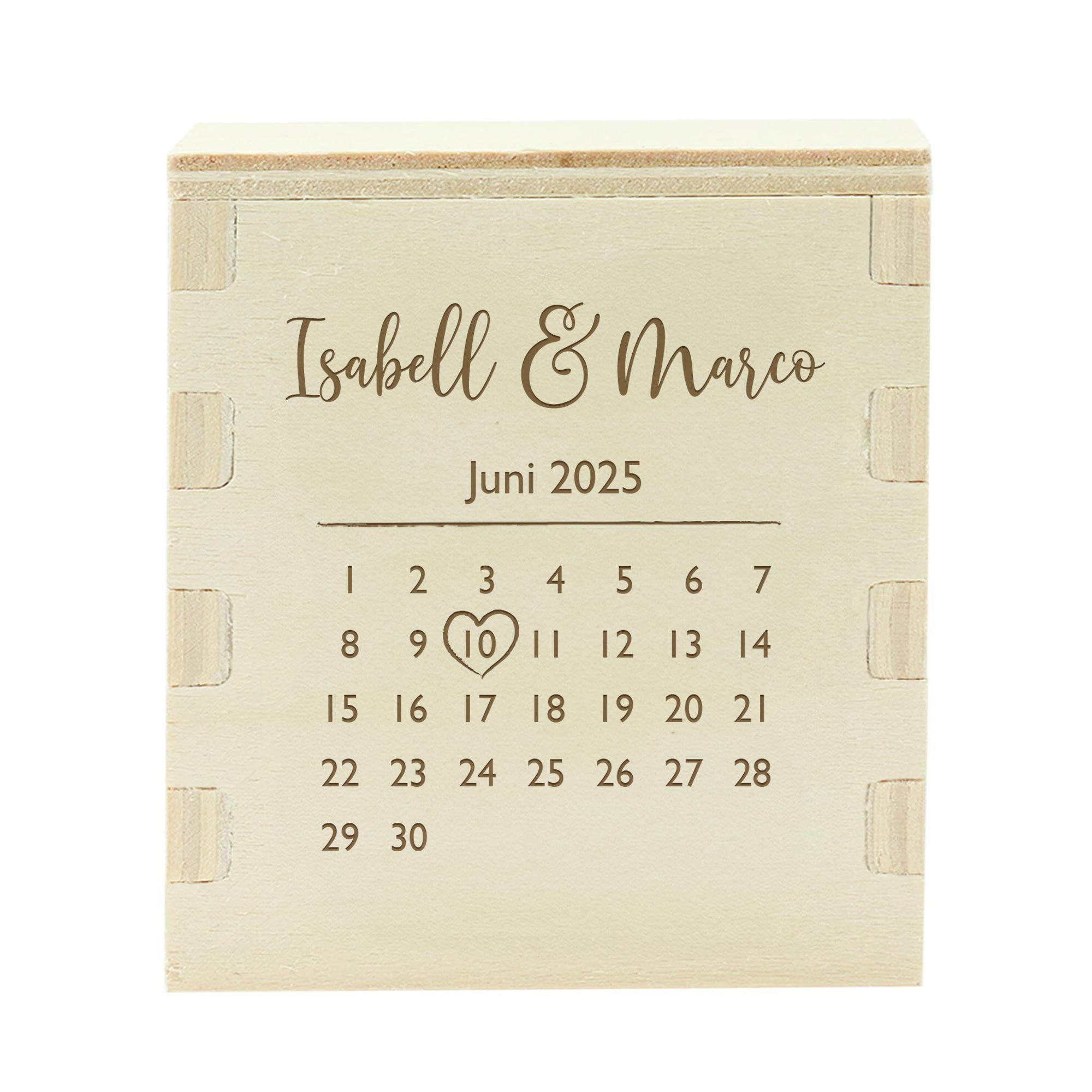 Zauberbohne mit Gravur für Paare - Kalender