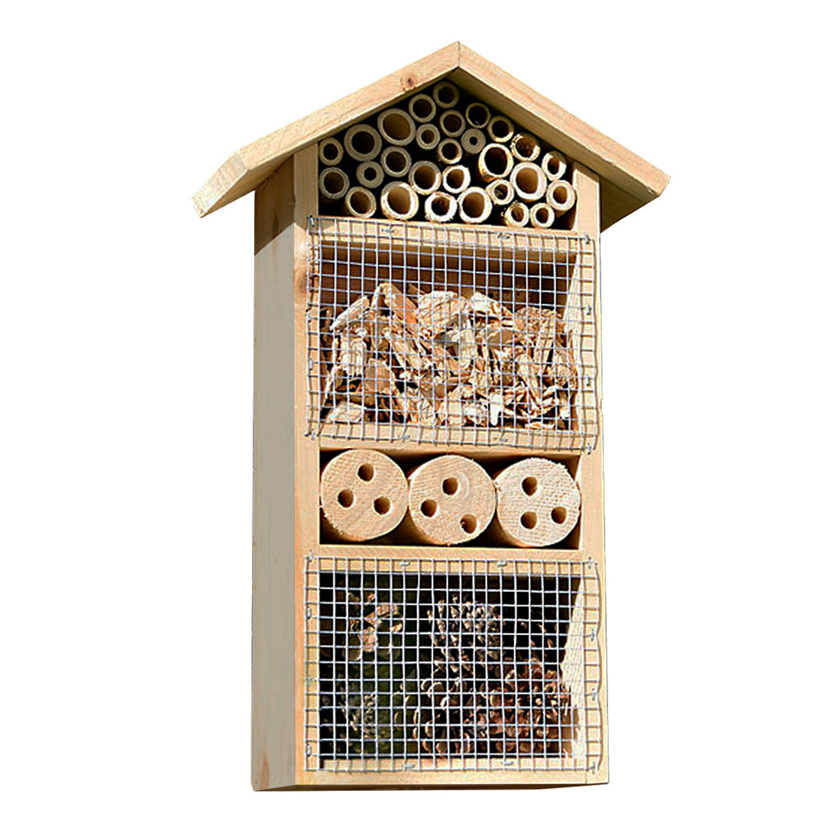 Insektenhaus mit Schutz vor Vögeln