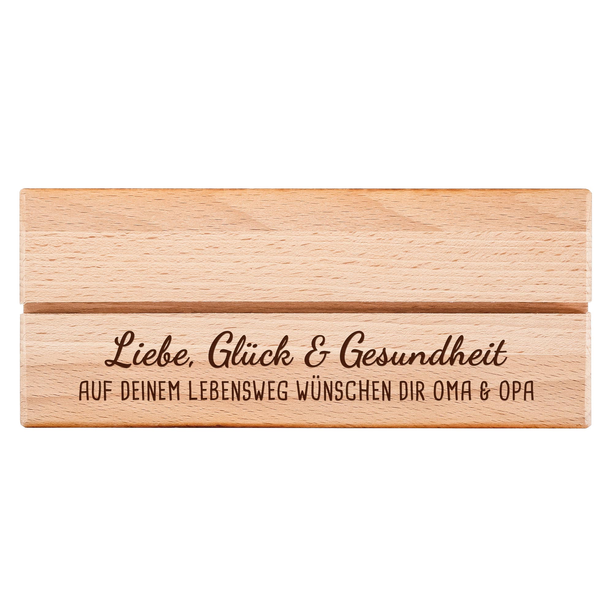 Kleiner Geldbaum mit Gravur Glück auf dem Lebensweg - Geldgeschenk
