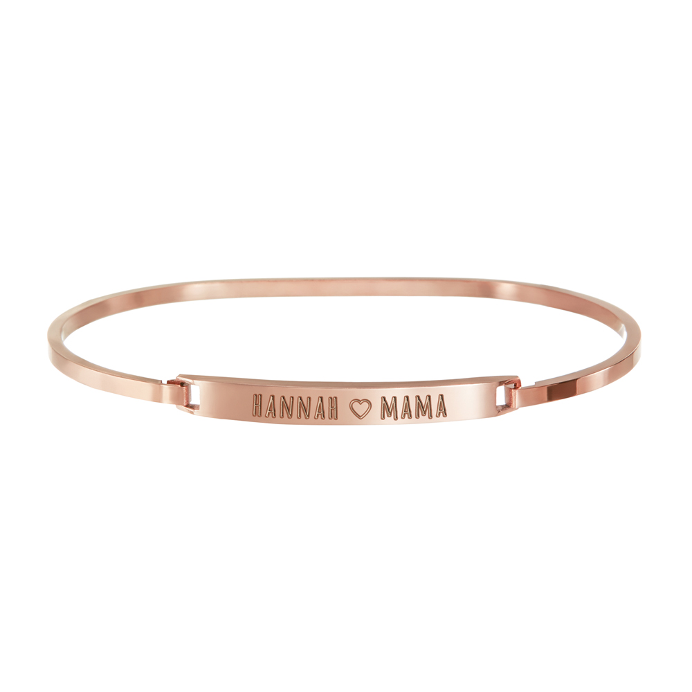 Armreif mit Gravur für Mama - Roségold - Personalisiert, Gravur für Mama, armband mit gravur, Muttertagsgeschenke, armbänder damen
