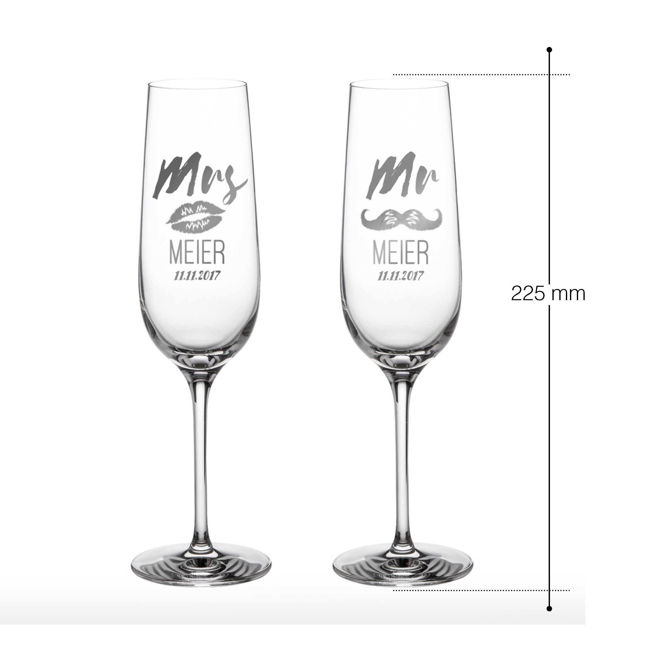 2er Set Sektgläser - Mr & Mrs - originelle Hochzeitsgläser, originelle Hochzeitsgläser, Braut, Geschenke für Männer , Bräutigam
