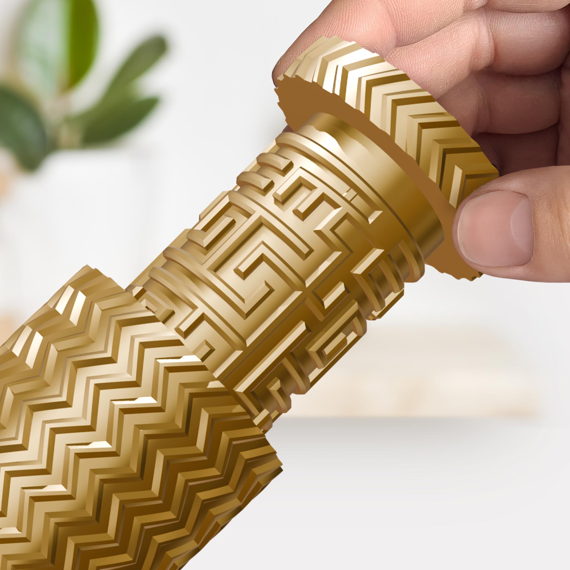Labyrinthbox Röhre in Gold – originelle Geschenkverpackung