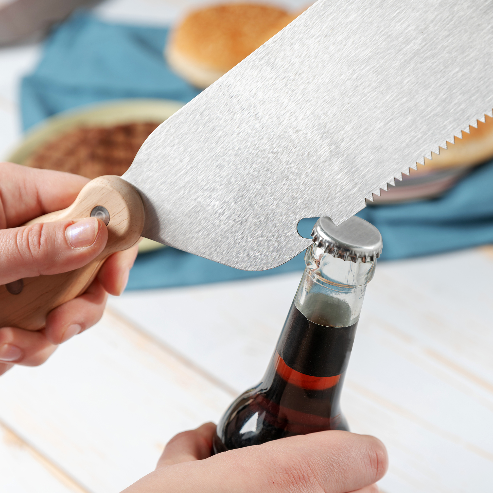 Grillbesteck Machete mit Flaschenöffner 2