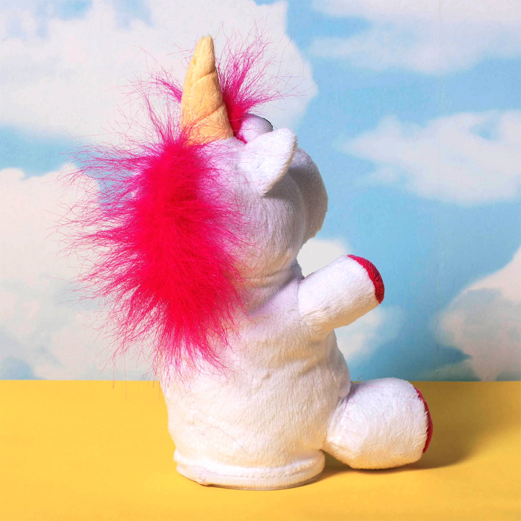 Einhorn Stofftier mit Sprachfunktion, Sprechendes Plüsch-Einhorn zum Kuscheln, Unicorn Plüschtier das alles nachspricht, Einhorngeschenk für Kinder