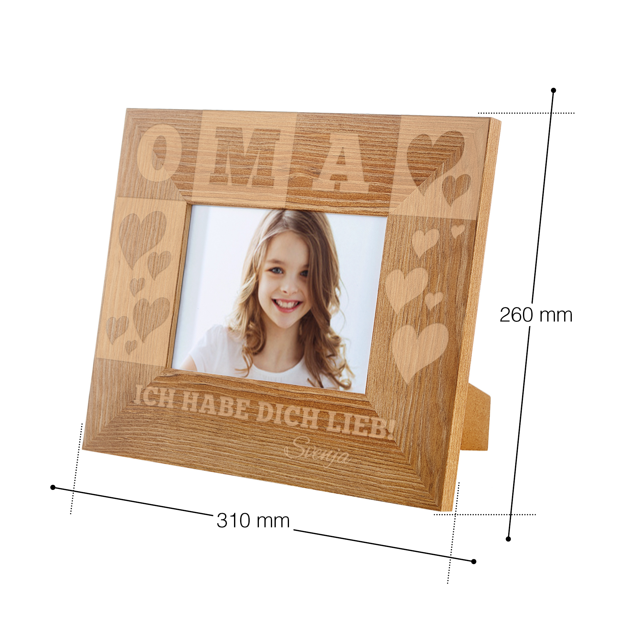 Bilderrahmen mit Gravur für Oma