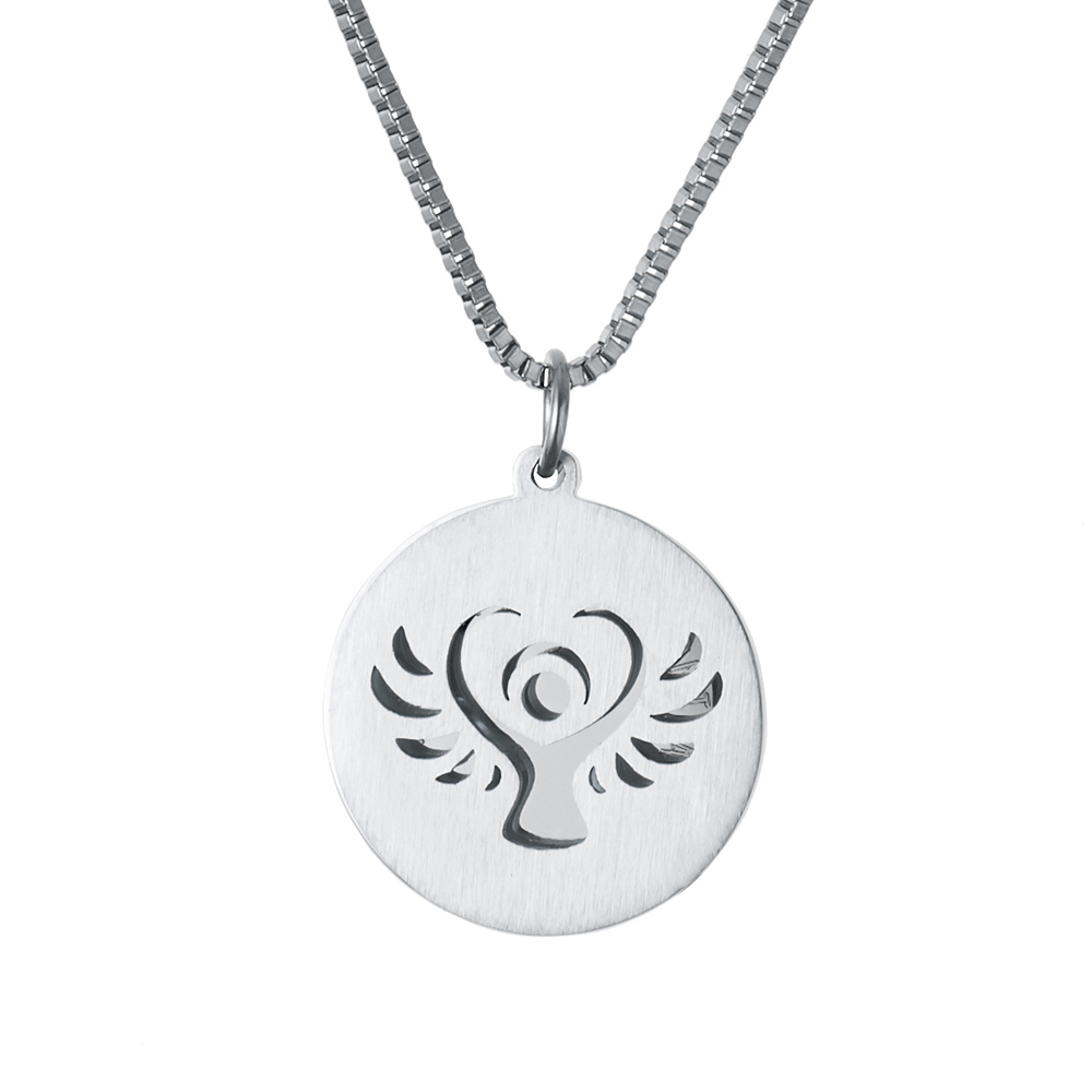Kette mit Schutzengel Anhänger- Family - Silber