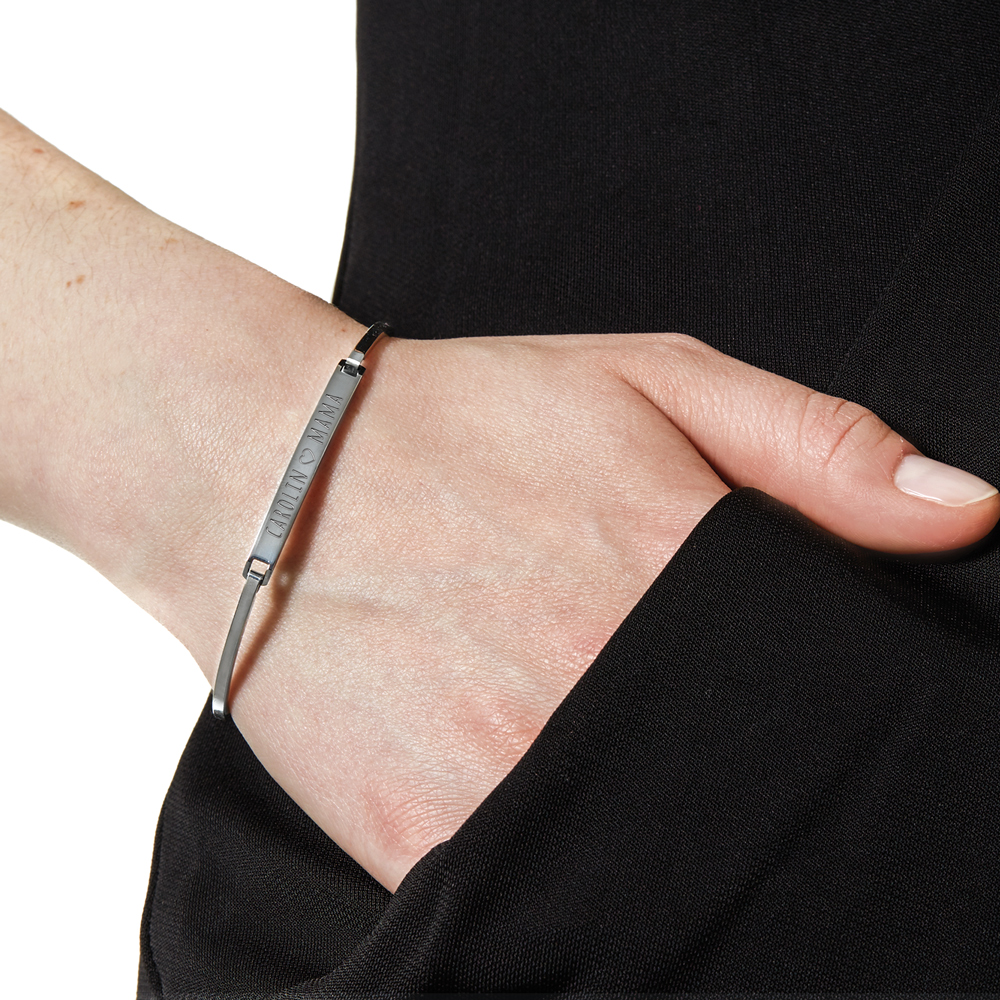 Armreif mit Gravur für Mama - Silber - Personalisiert, Gravur für Mama, armband mit gravur, Muttertagsgeschenke, armbänder damen