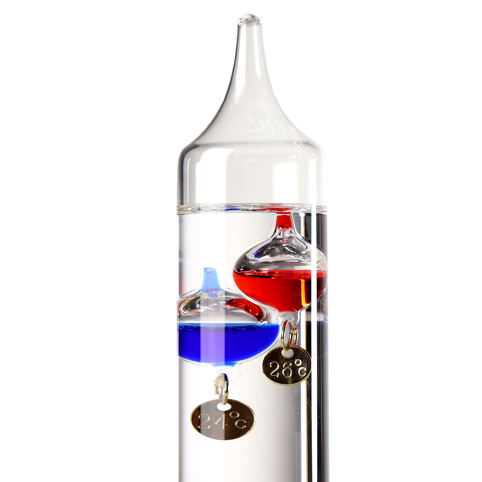 Galileo Thermometer mit bunten Kugeln