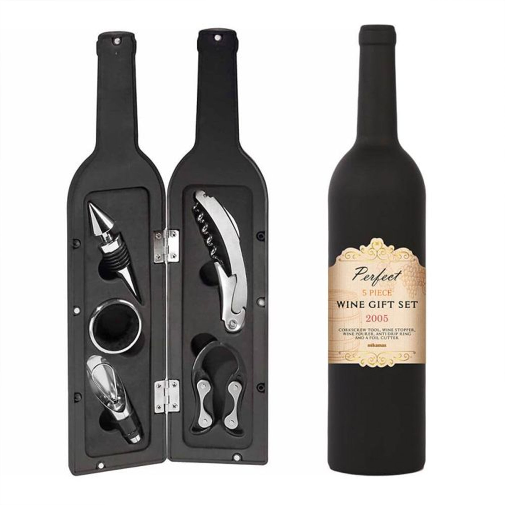 Wein Geschenkset - 5er Set in Weinflaschenform