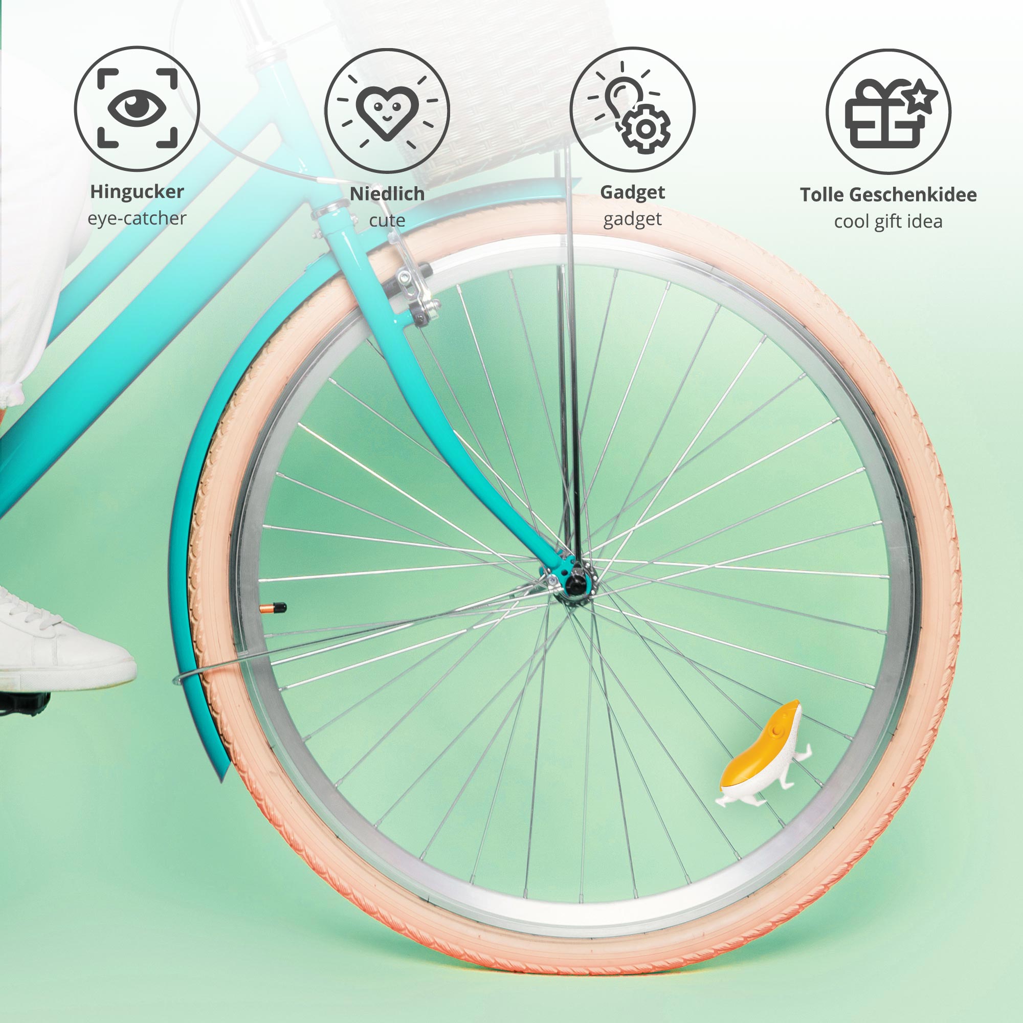 Hamster mit Glitzerbauch - Fahrrad Zubehör