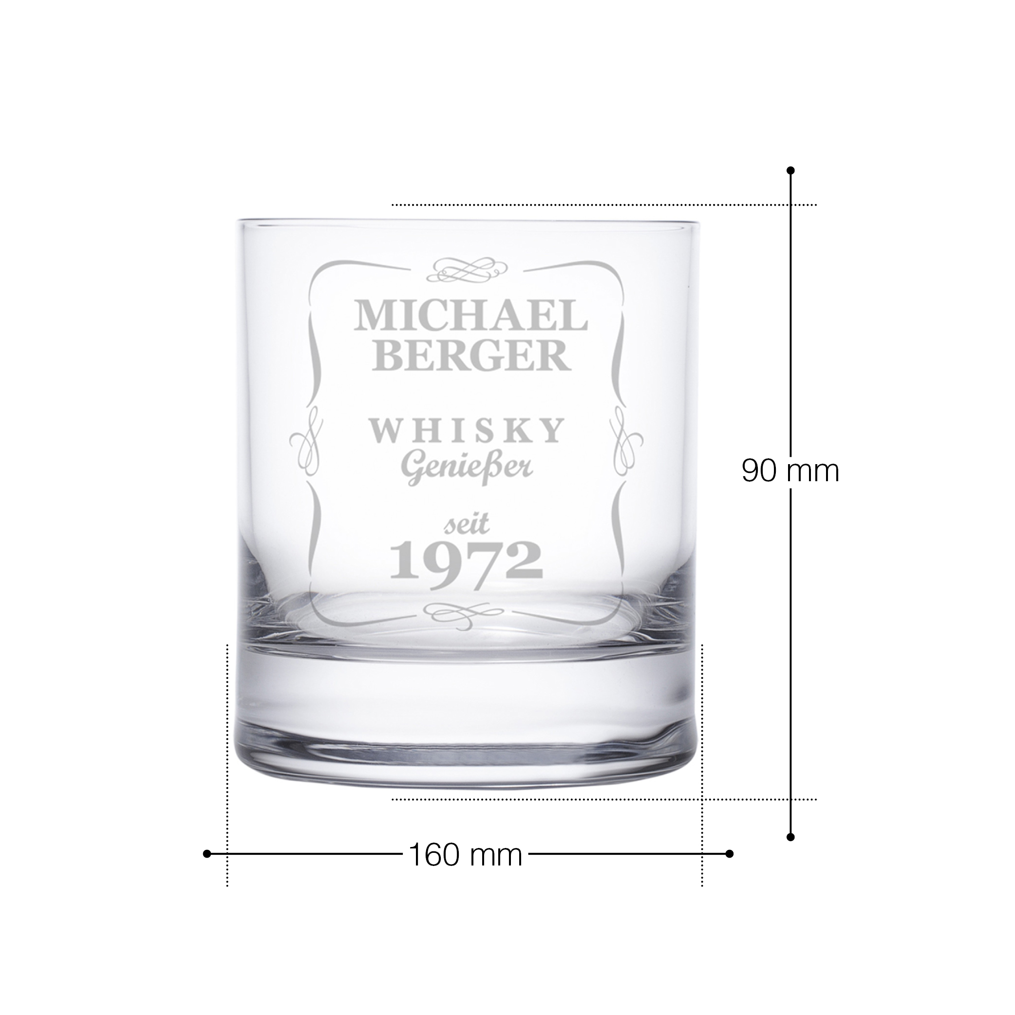Whiskyglas mit Gravur - Klassisch - Personalisiert