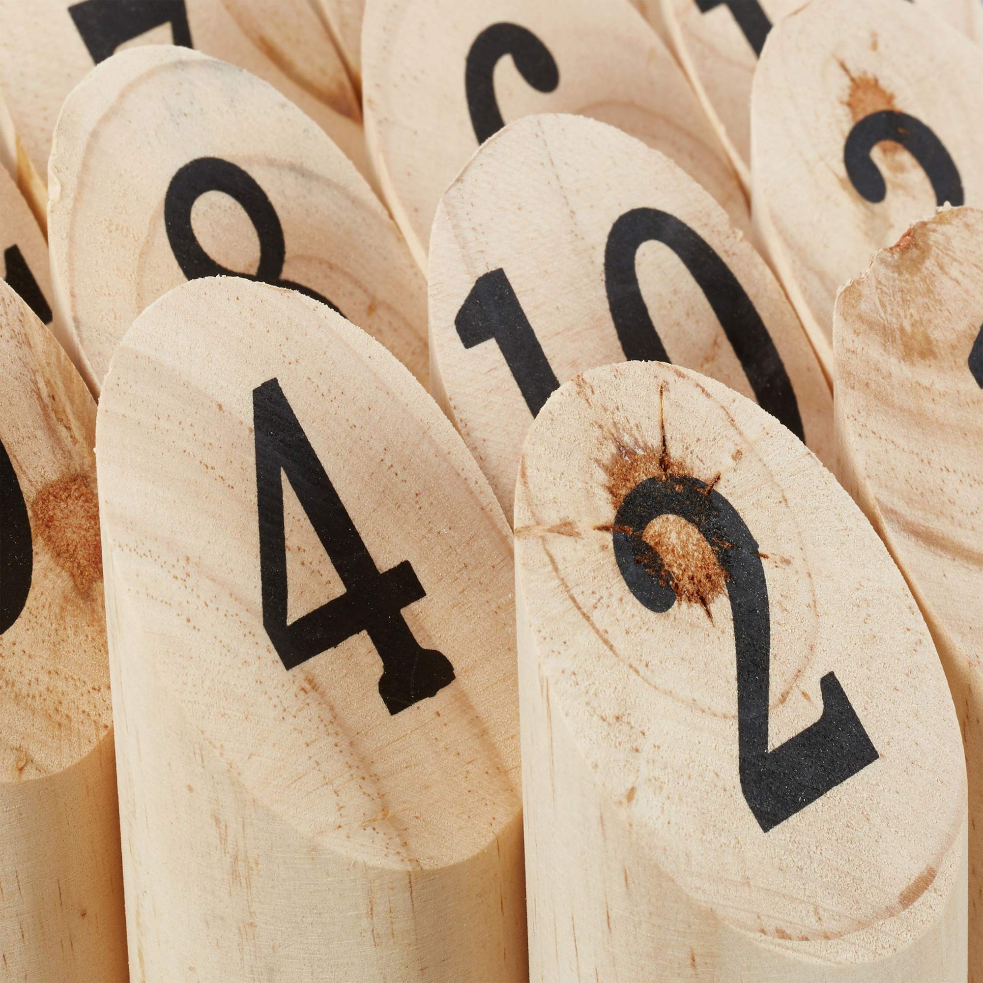 Finnland Spiel mit Zahlenkegeln und Wurfholz, Wikinger Holzspiel zum Zielwerfen, Finn Kubb Gartenspiel für die Familie, Finnisches Wurfspiel aus Holz