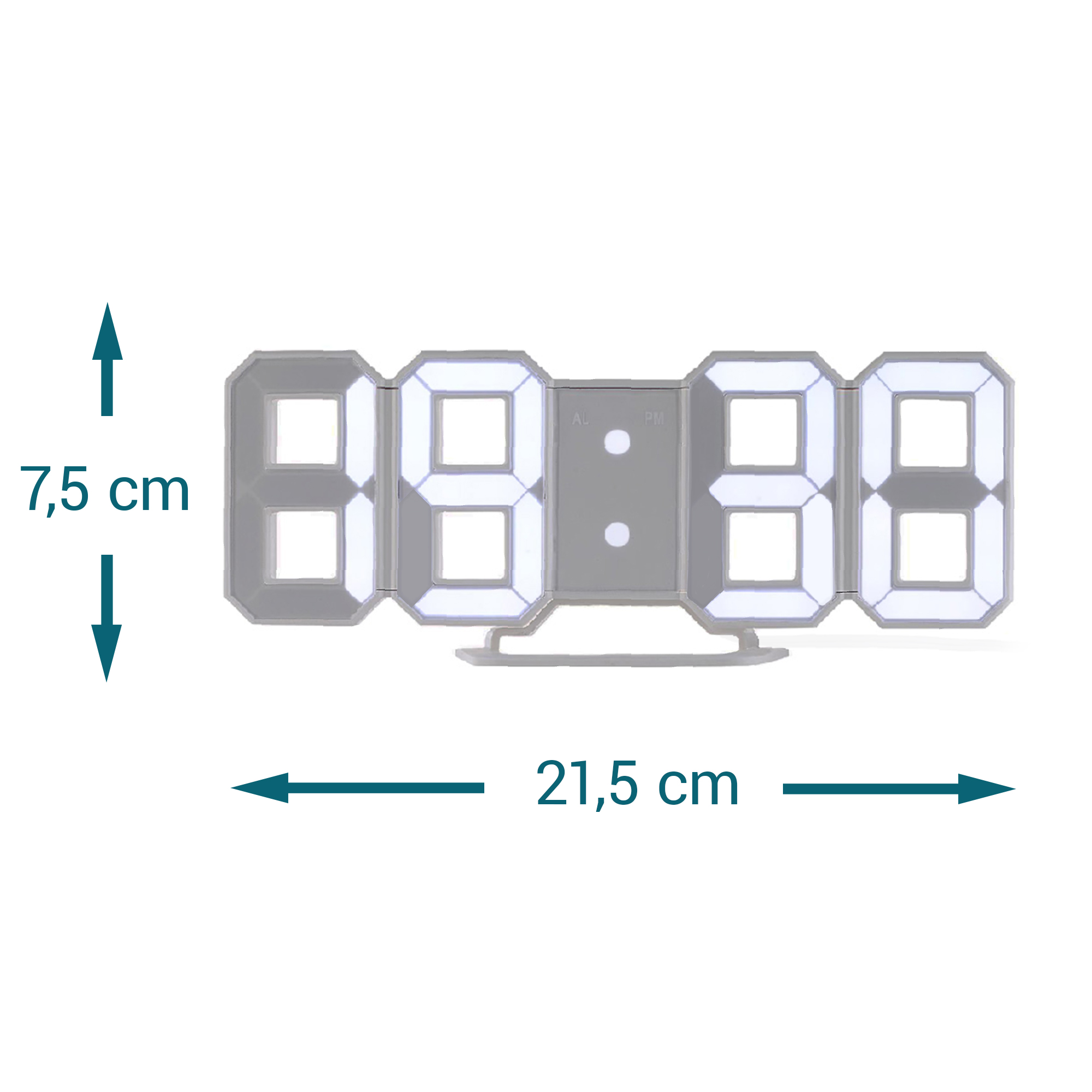 2-in-1 3D LED Digitaluhr mit Wecker, 2-in-1 3D LED Digitaluhr mit Wecker, Wanduhr, Geburtstagsgeschenke, Tischuhr