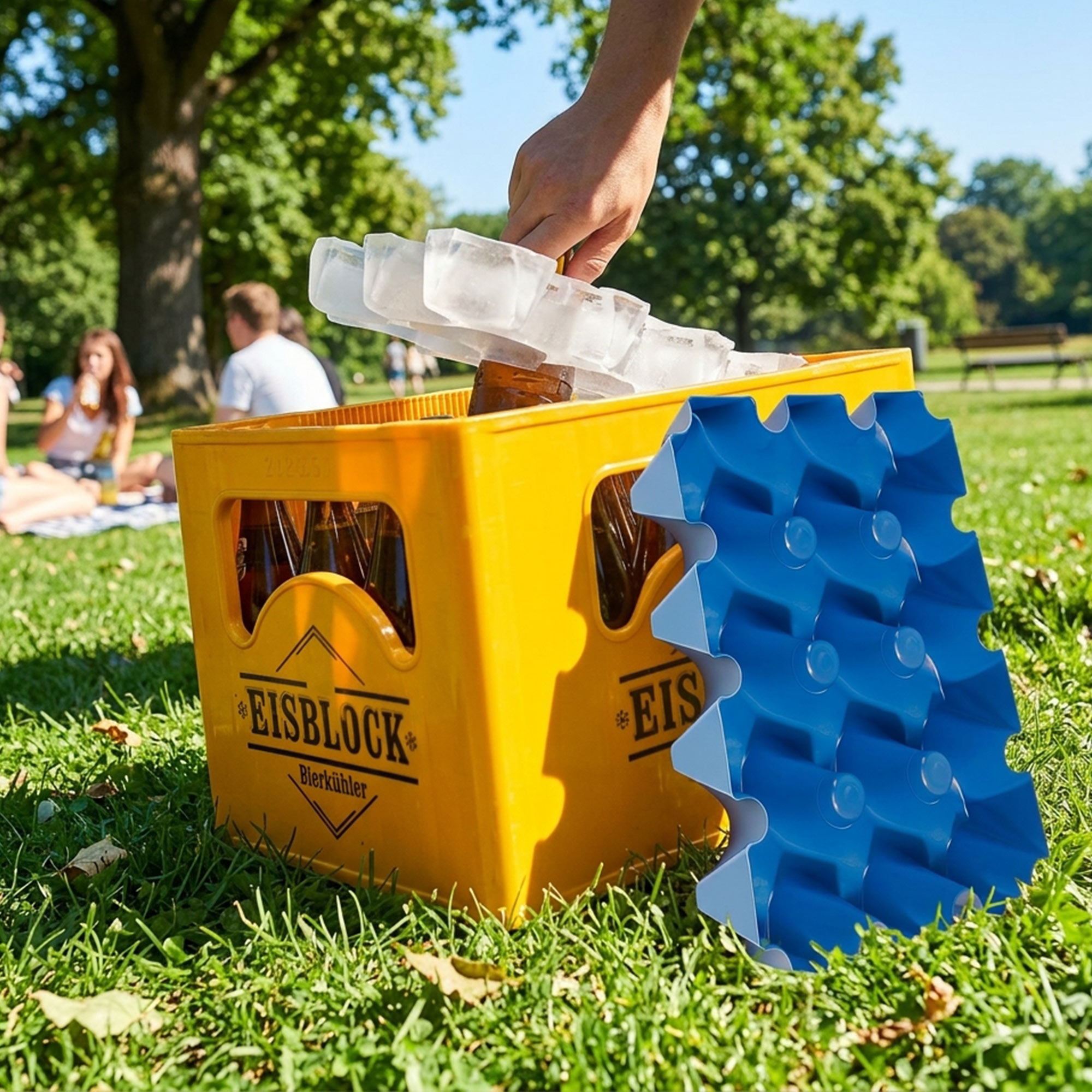 Bierkastenkühler Eisblock - 0,5 l Flaschen