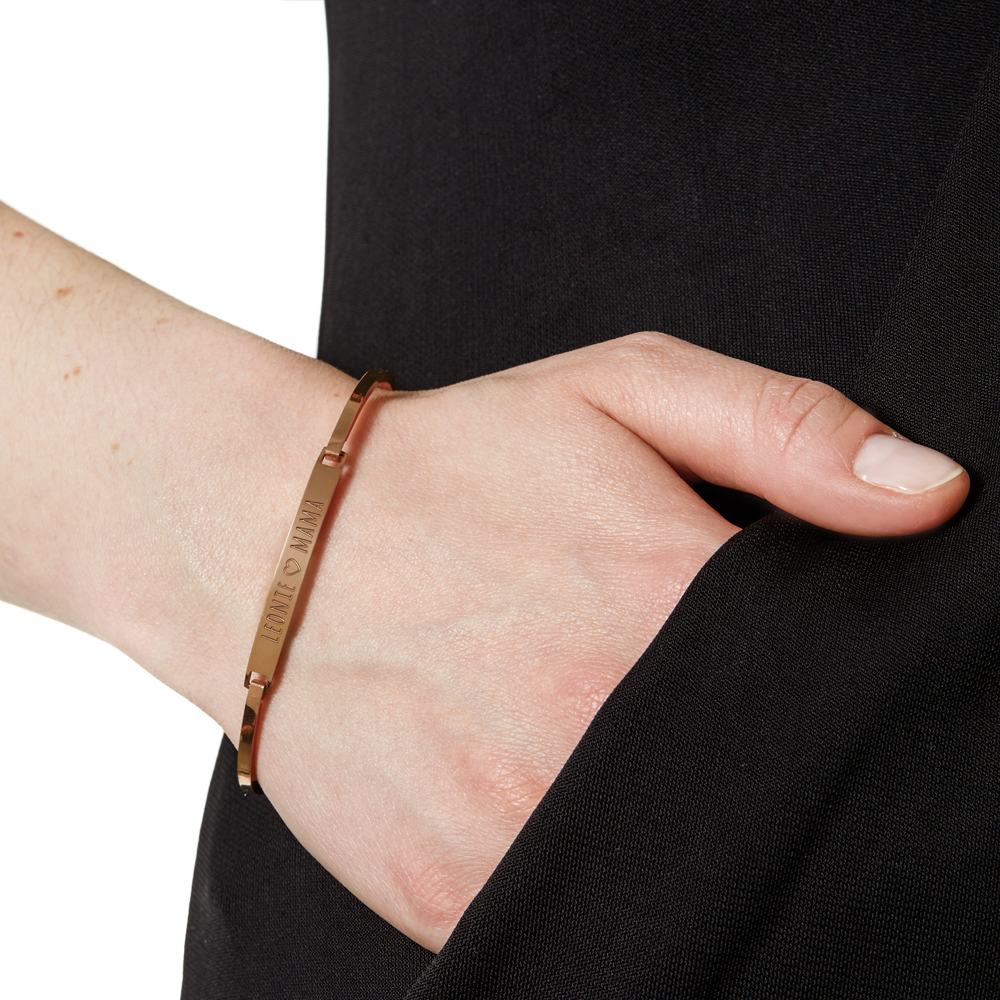 Armreif mit Gravur für Mama - Roségold - Personalisiert, Gravur für Mama, armband mit gravur, Muttertagsgeschenke, armbänder damen