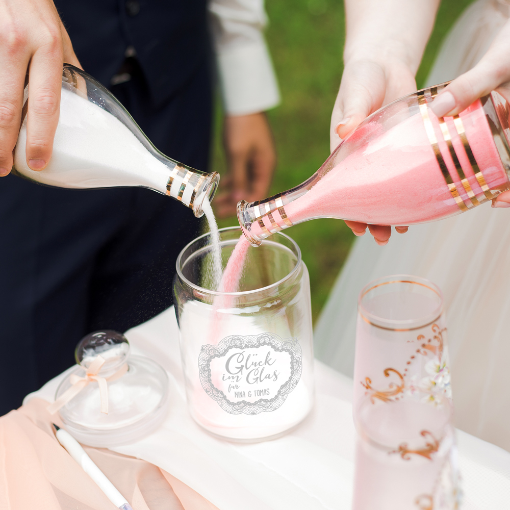 Bonbonglas mit Gravur - Glück im Glas - personalisiert
