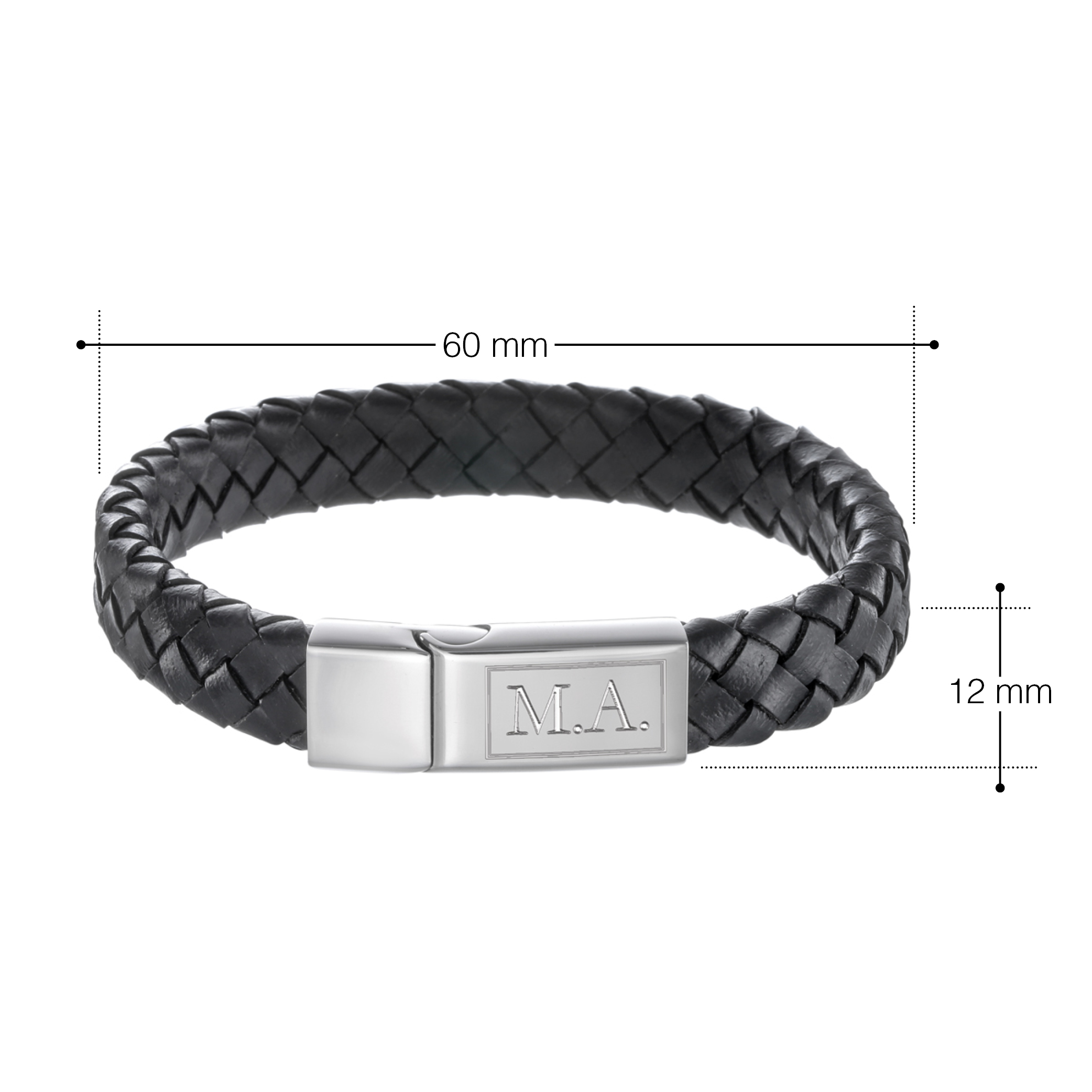 Lederarmband mit Gravur - Initialen - Personalisiert
