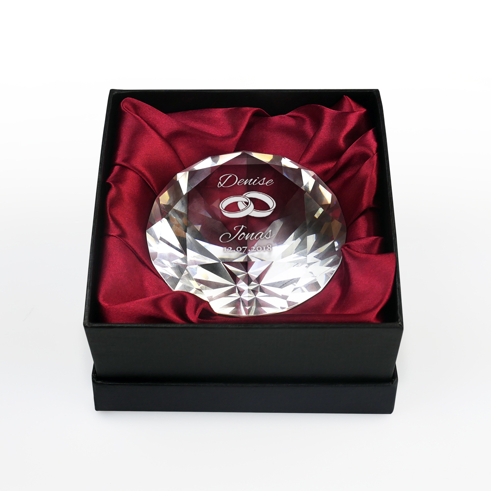 Kristall - Diamant - Hochzeit - Personalisiert