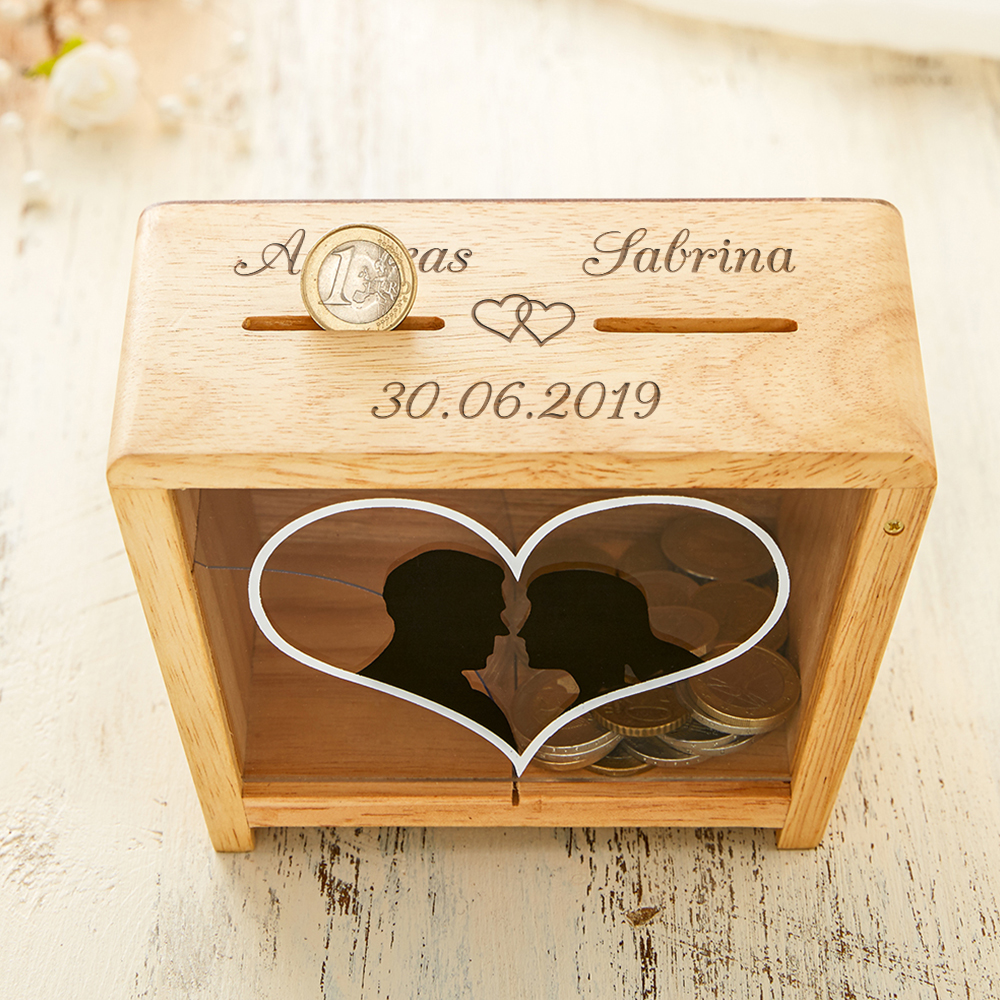 Spardose zur Hochzeit - Er & Sie - Personalisiert