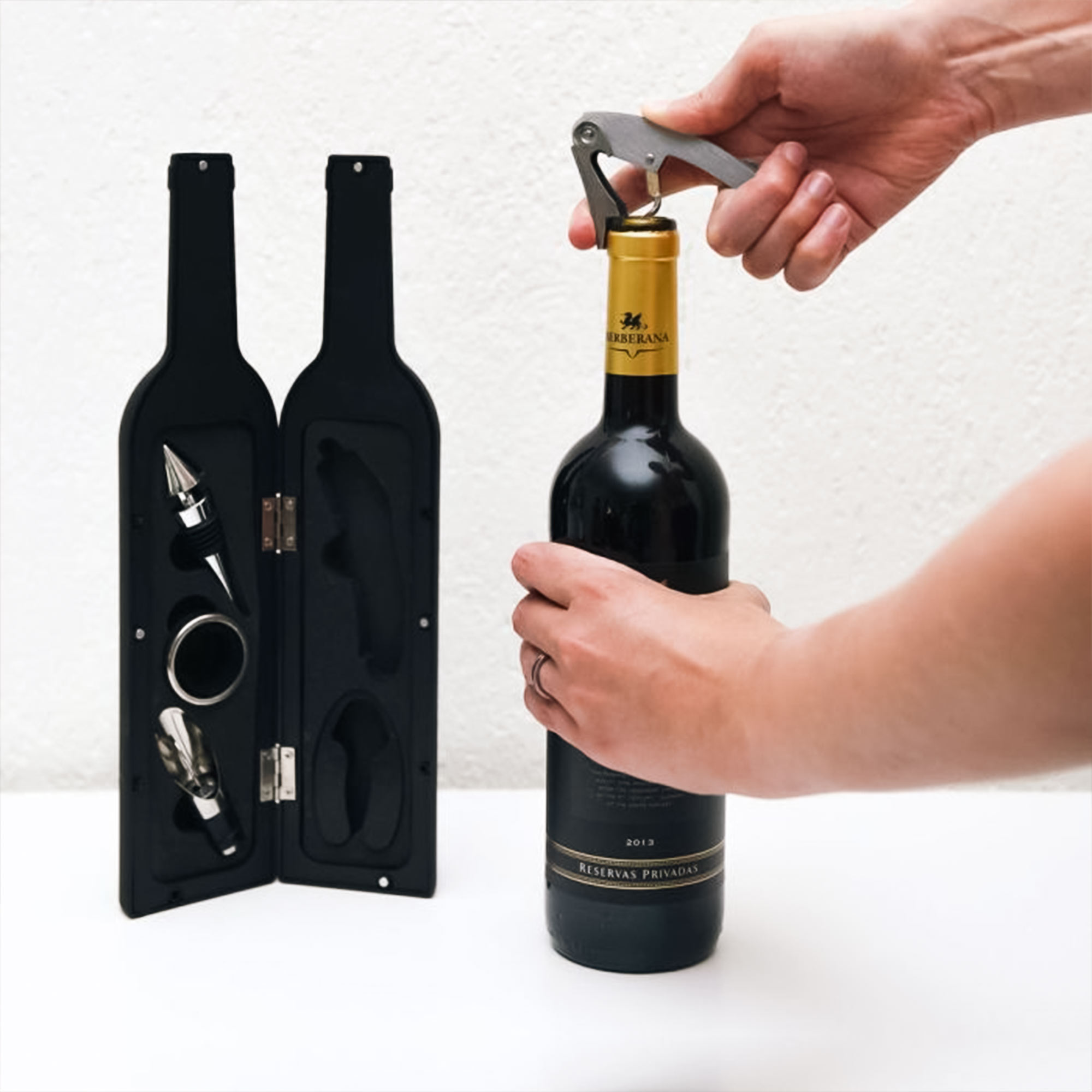 Wein Geschenkset - 5er Set in Weinflaschenform